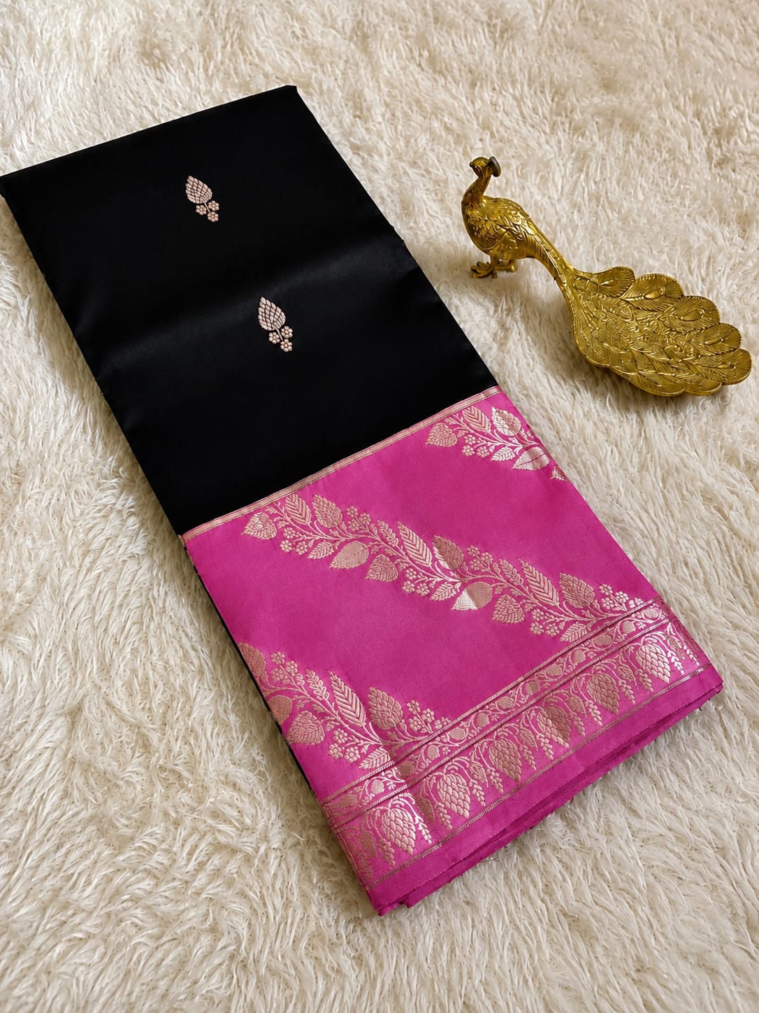 Beautiful Banaras Soft Raw Mango Silk Woven Premium Quality Saree
