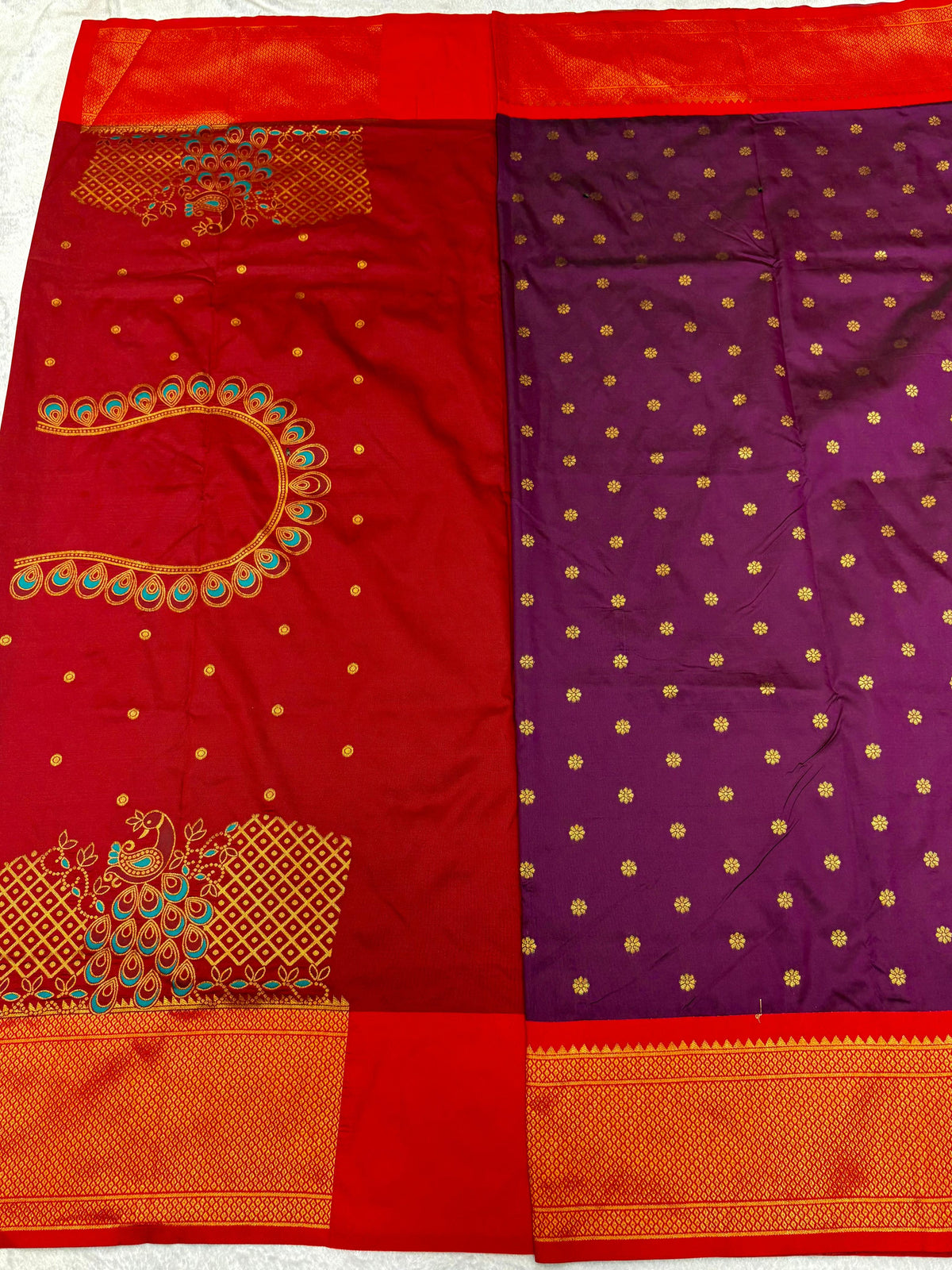 Royal Yeola Kalanjali Double Pallu Paithani Silk Saree