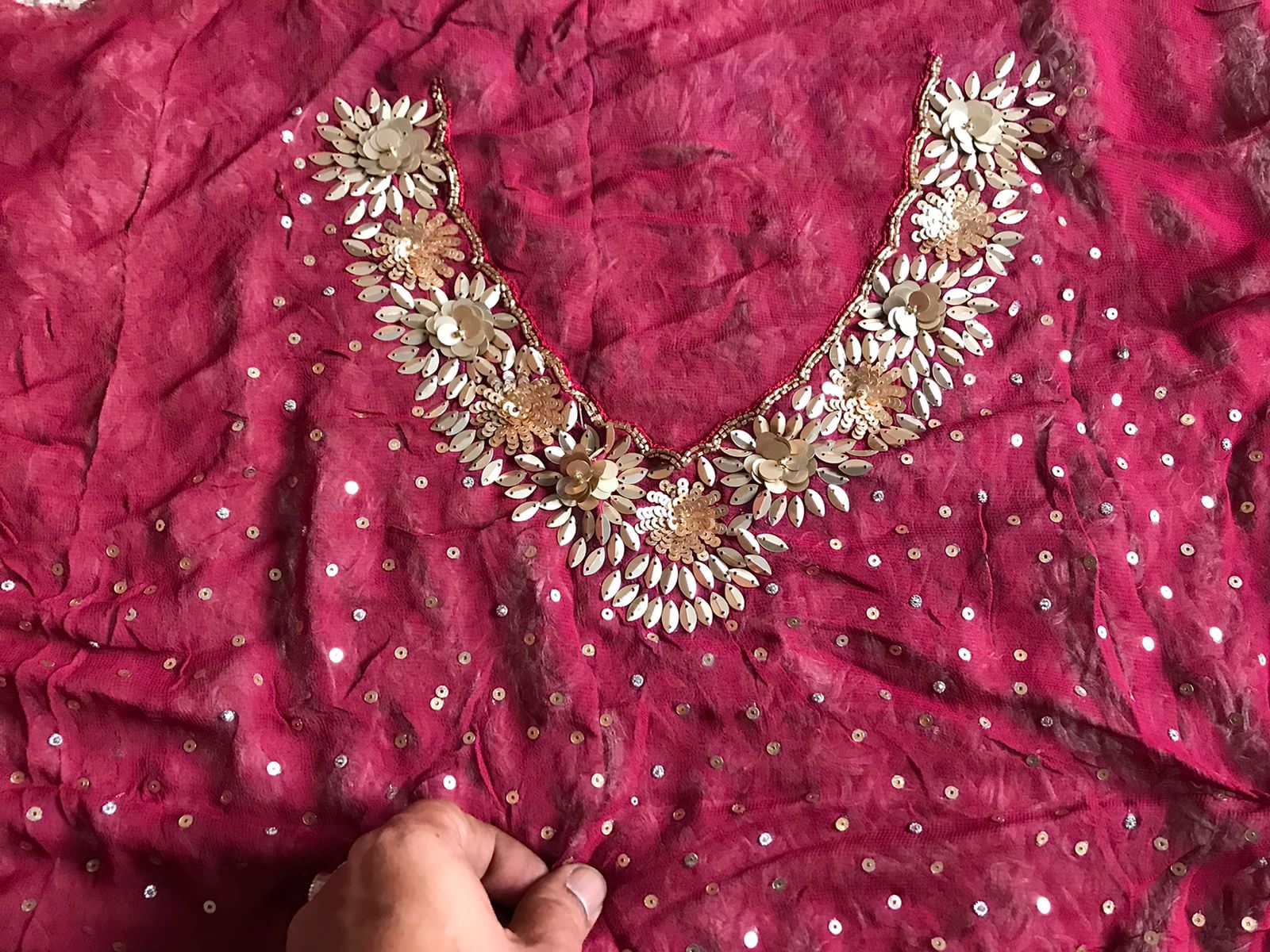 Premium Pure Georgette Silk Handwork Saree