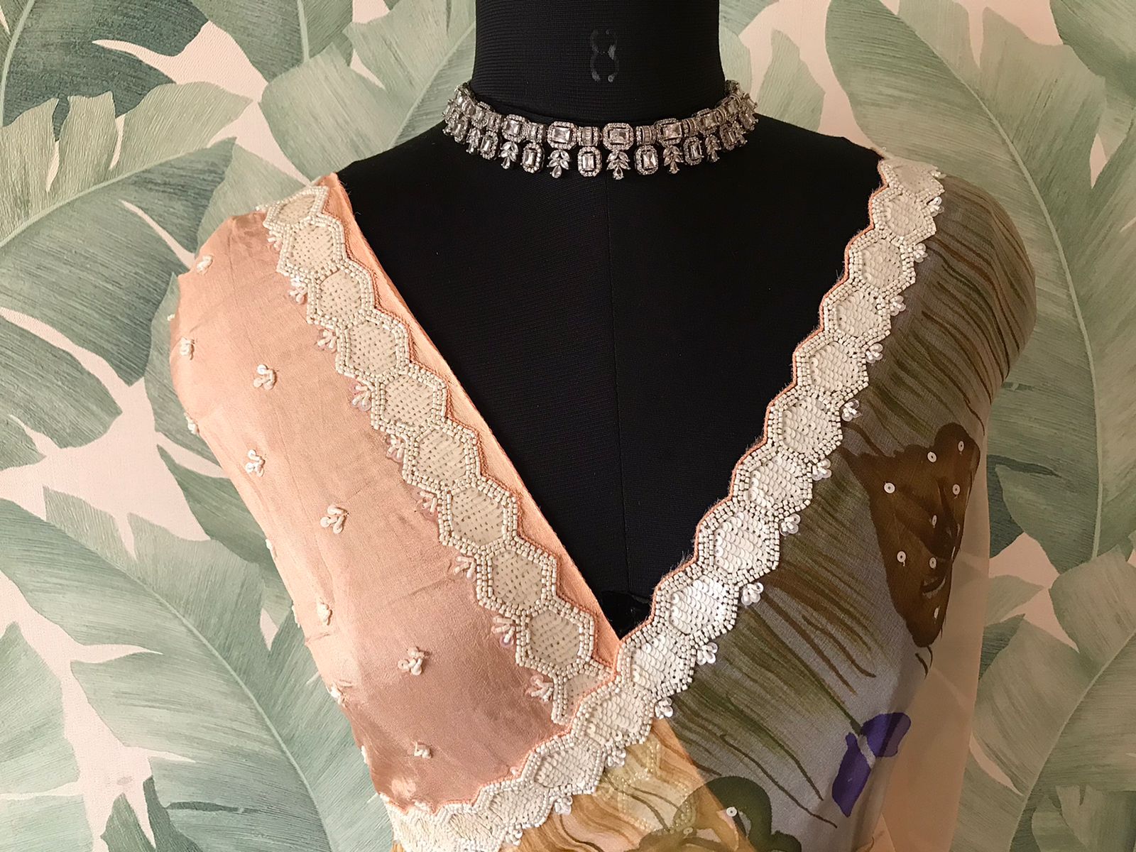 Soft Organza Silk Handpainted & Handwork Saree