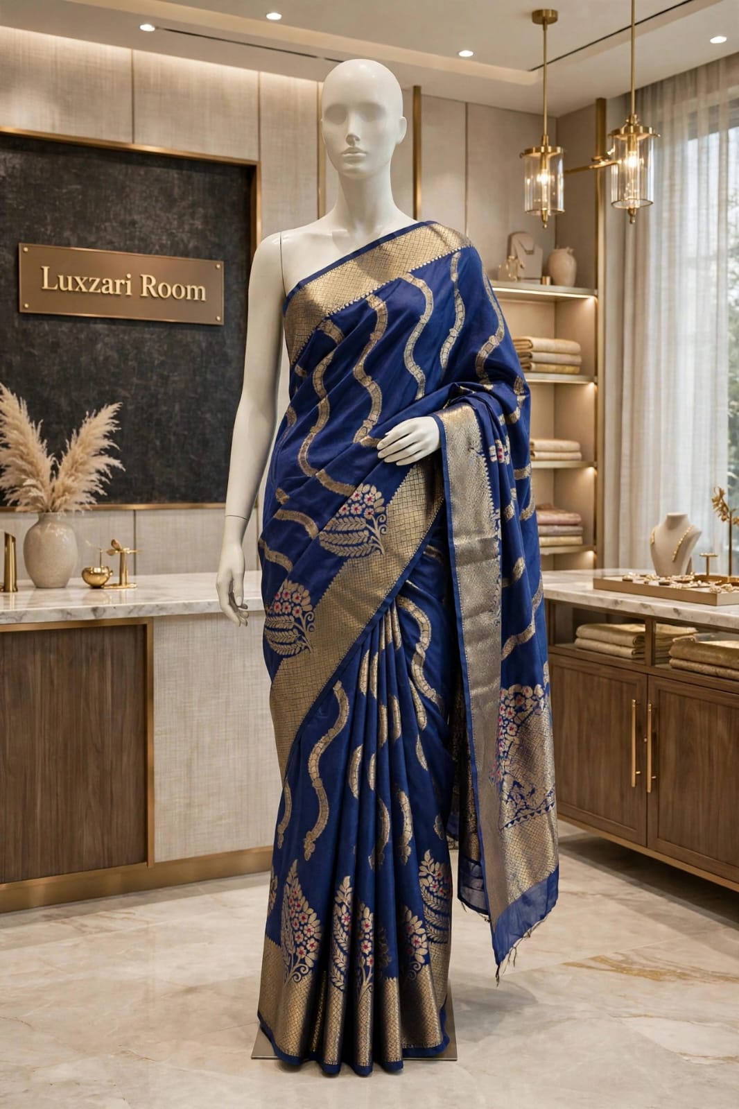Banarasi Soft Raw Mango Silk Woven Sarees