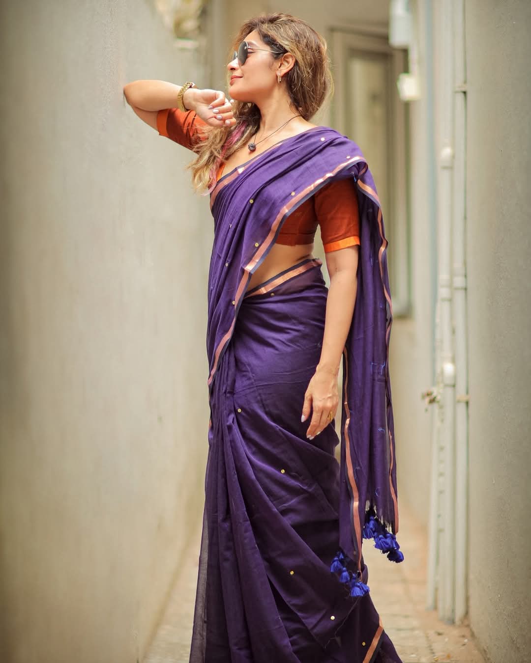 Exclusive Pure Mull Cotton Jori Border Sequence Saree