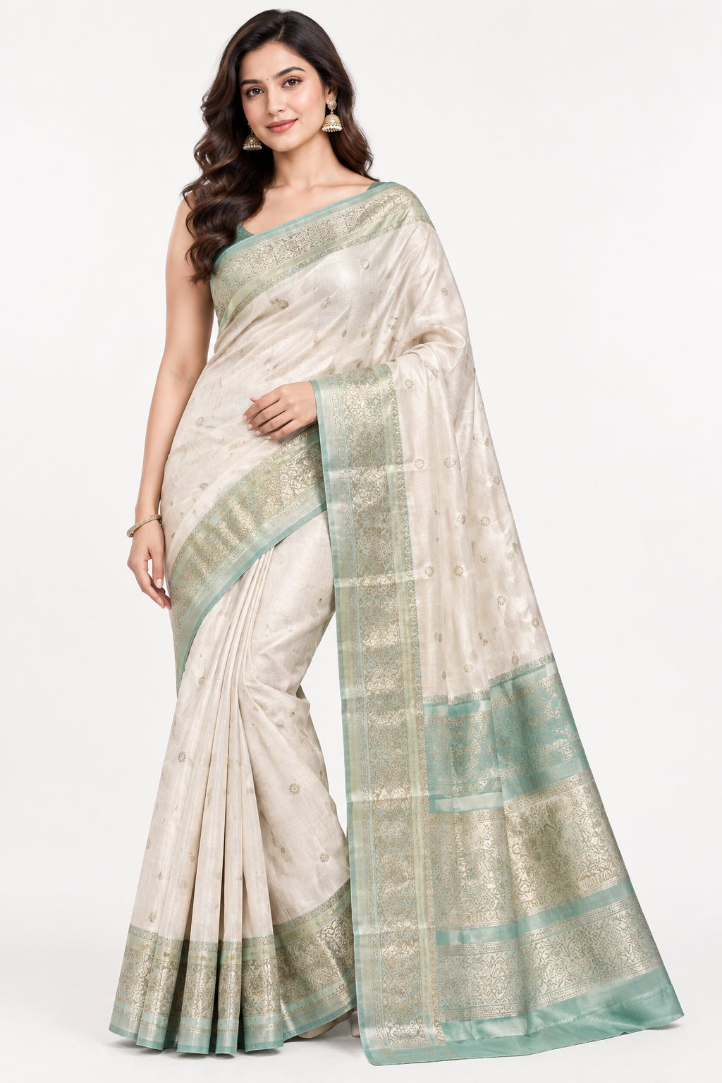 Premium Banarasi Raw Mango Silk Saree – Soft & Lightweight
