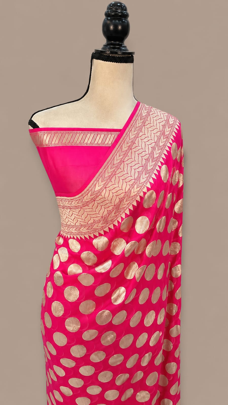 Premium Banarasi Semi Georgette Silk Saree – Elegant Water Zari Weaving