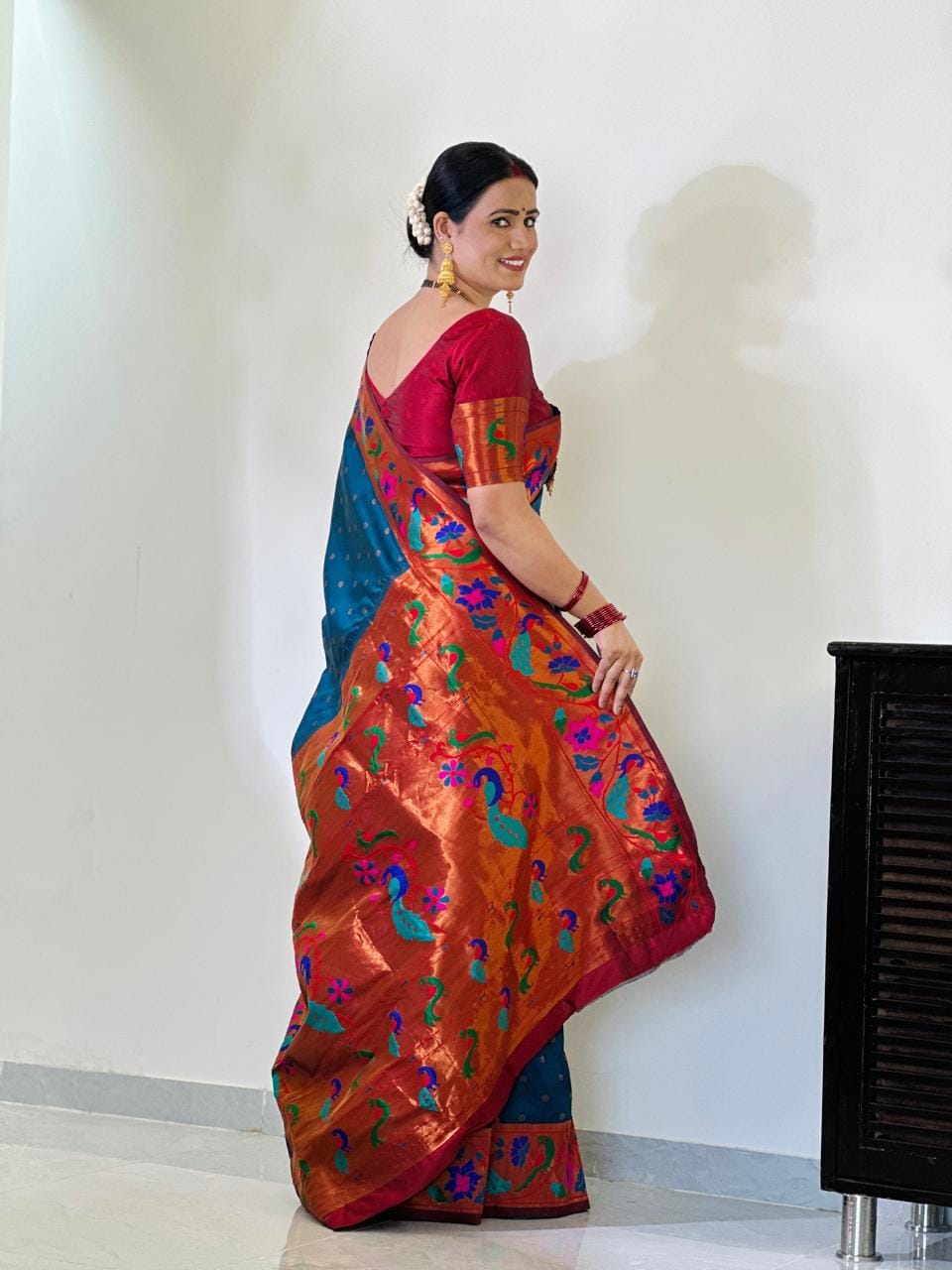 Maharani Pushpaa Paithani – Mor Popat Brocade Silk Saree