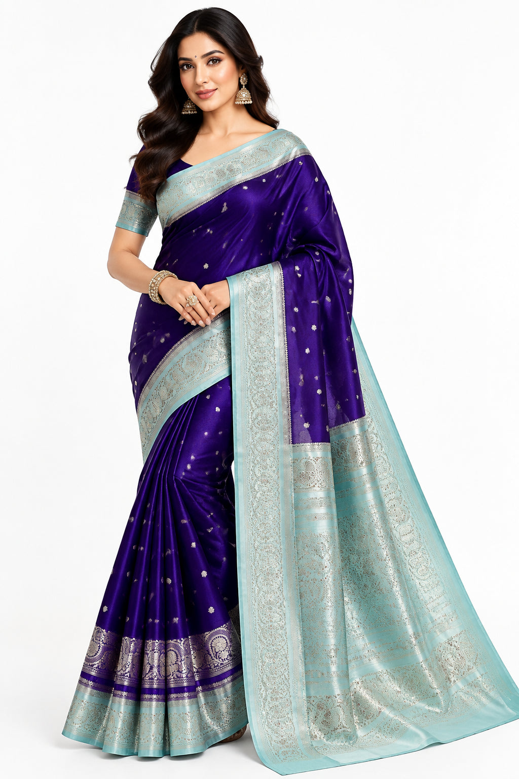 Premium Banarasi Raw Mango Silk Saree – Soft & Lightweight