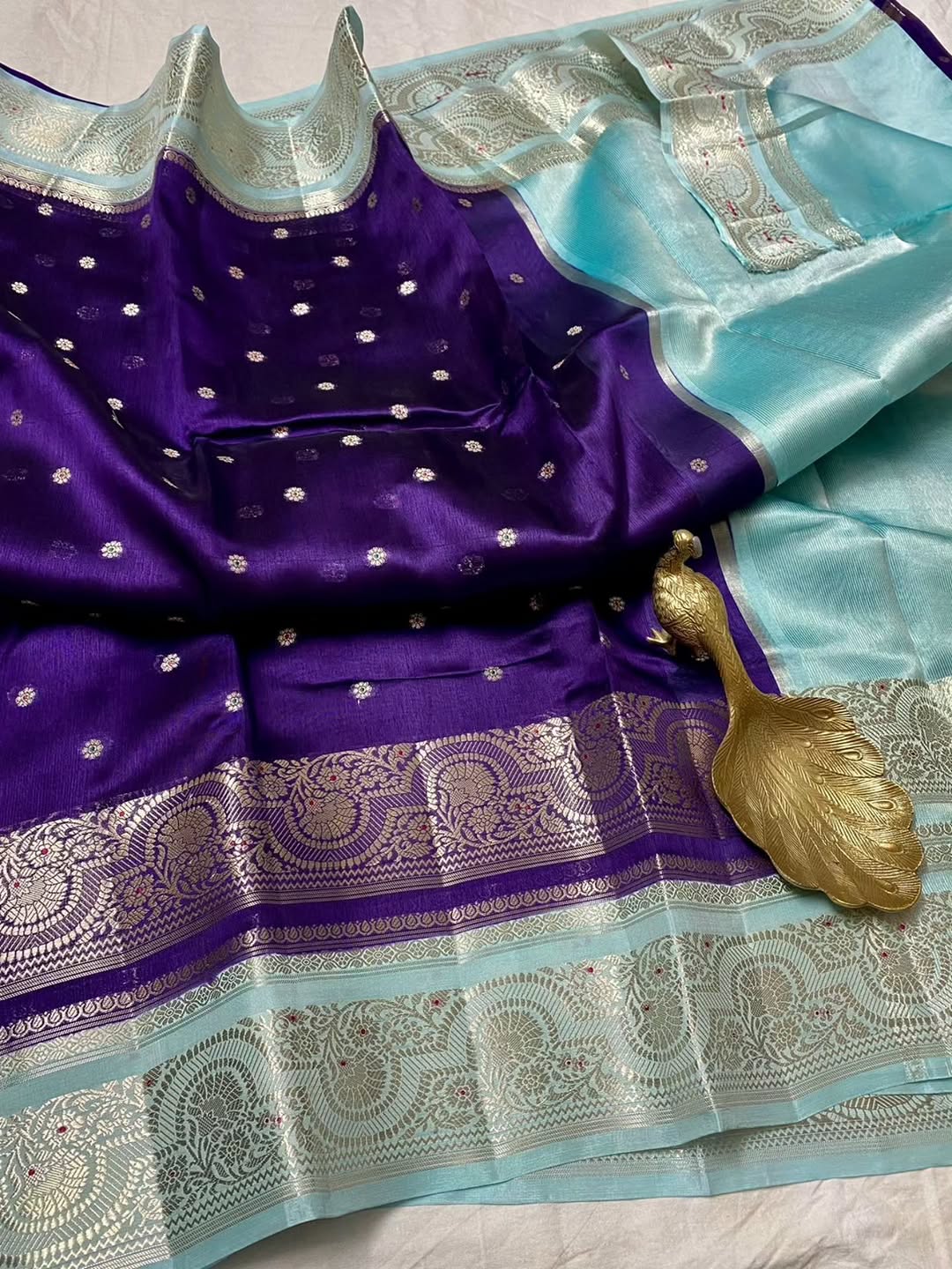 Premium Banarasi Raw Mango Silk Saree – Soft & Lightweight