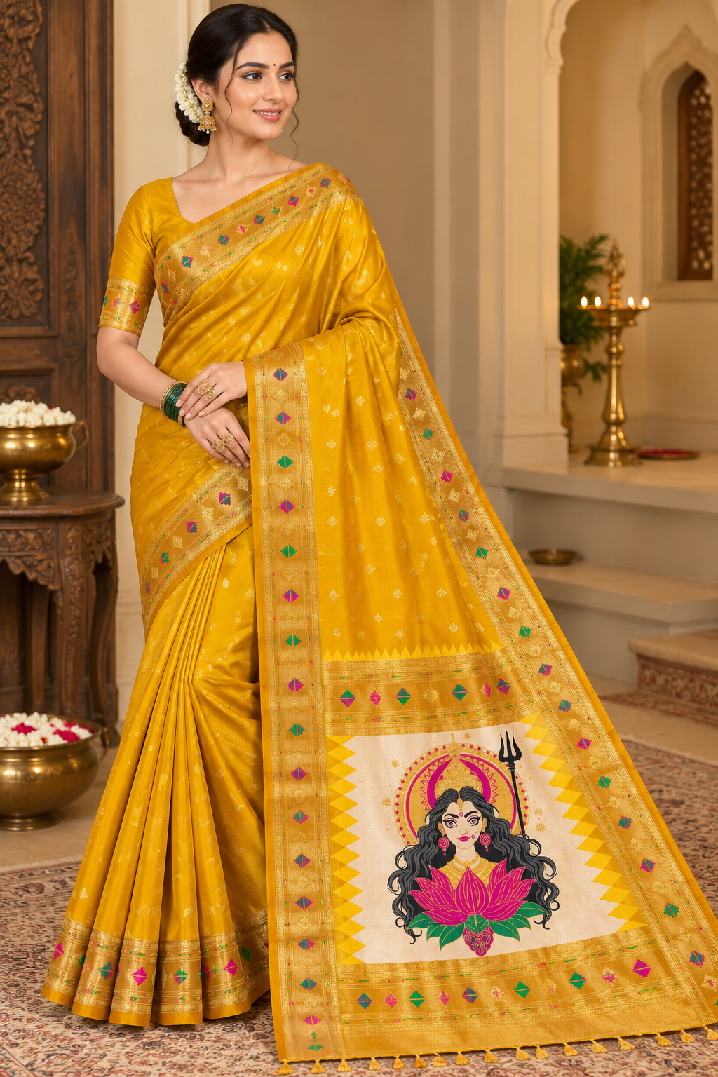 Adi Shakti Paithani – Premium Katan Silk Saree