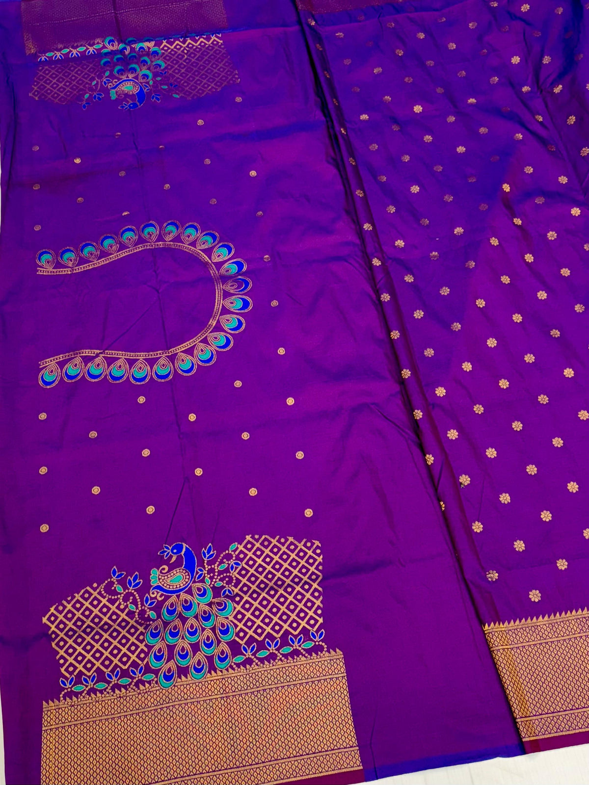 Royal Yeola Kalanjali Double Pallu Paithani Silk Saree