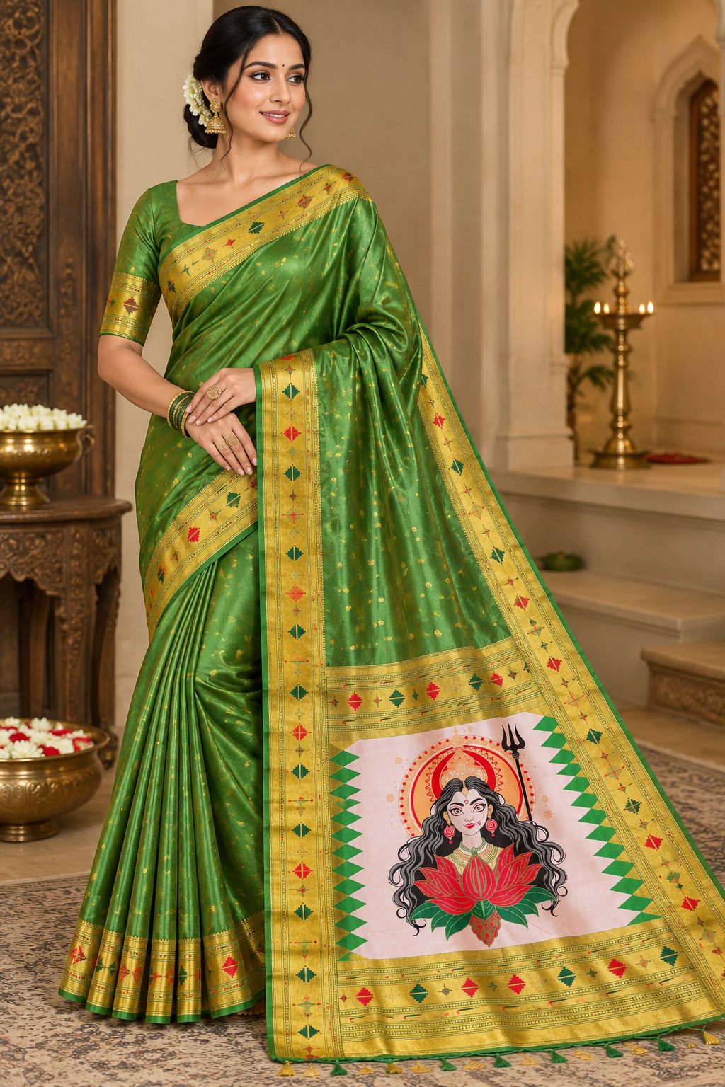 Adi Shakti Paithani – Premium Katan Silk Saree