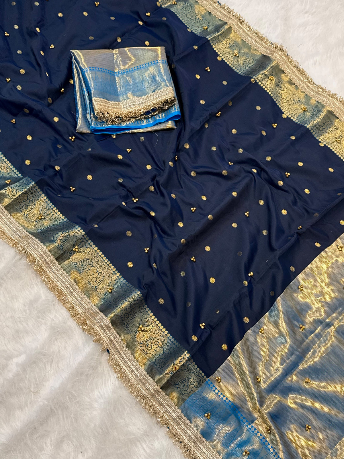 Royal Banarasi Soft Katan Silk Saree with Exquisite Ghungroo Work