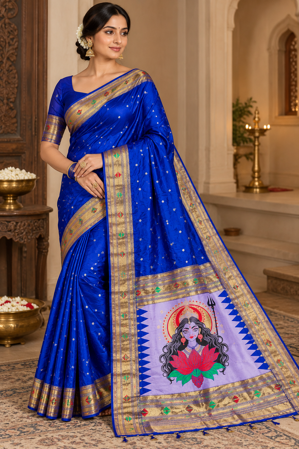 Adi Shakti Paithani – Premium Katan Silk Saree