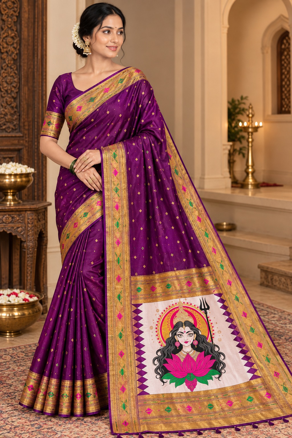 Adi Shakti Paithani – Premium Katan Silk Saree