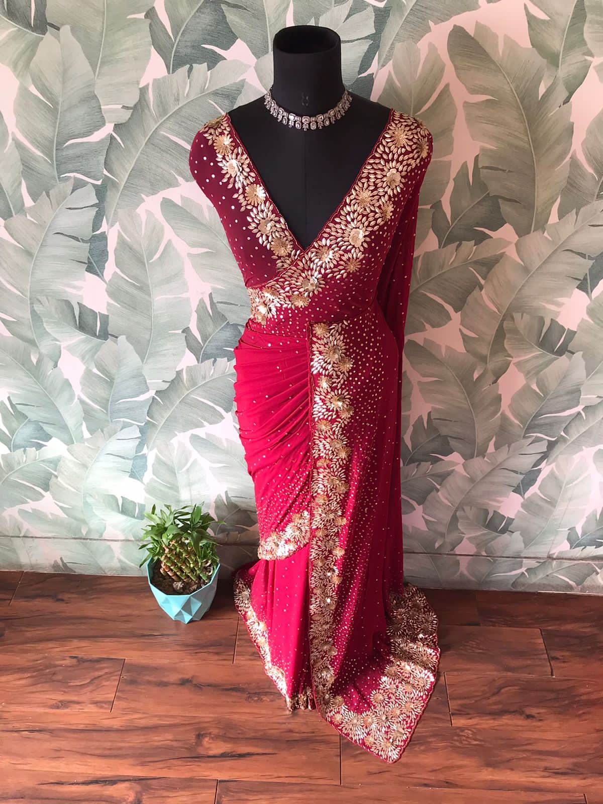 Premium Pure Georgette Silk Handwork Saree