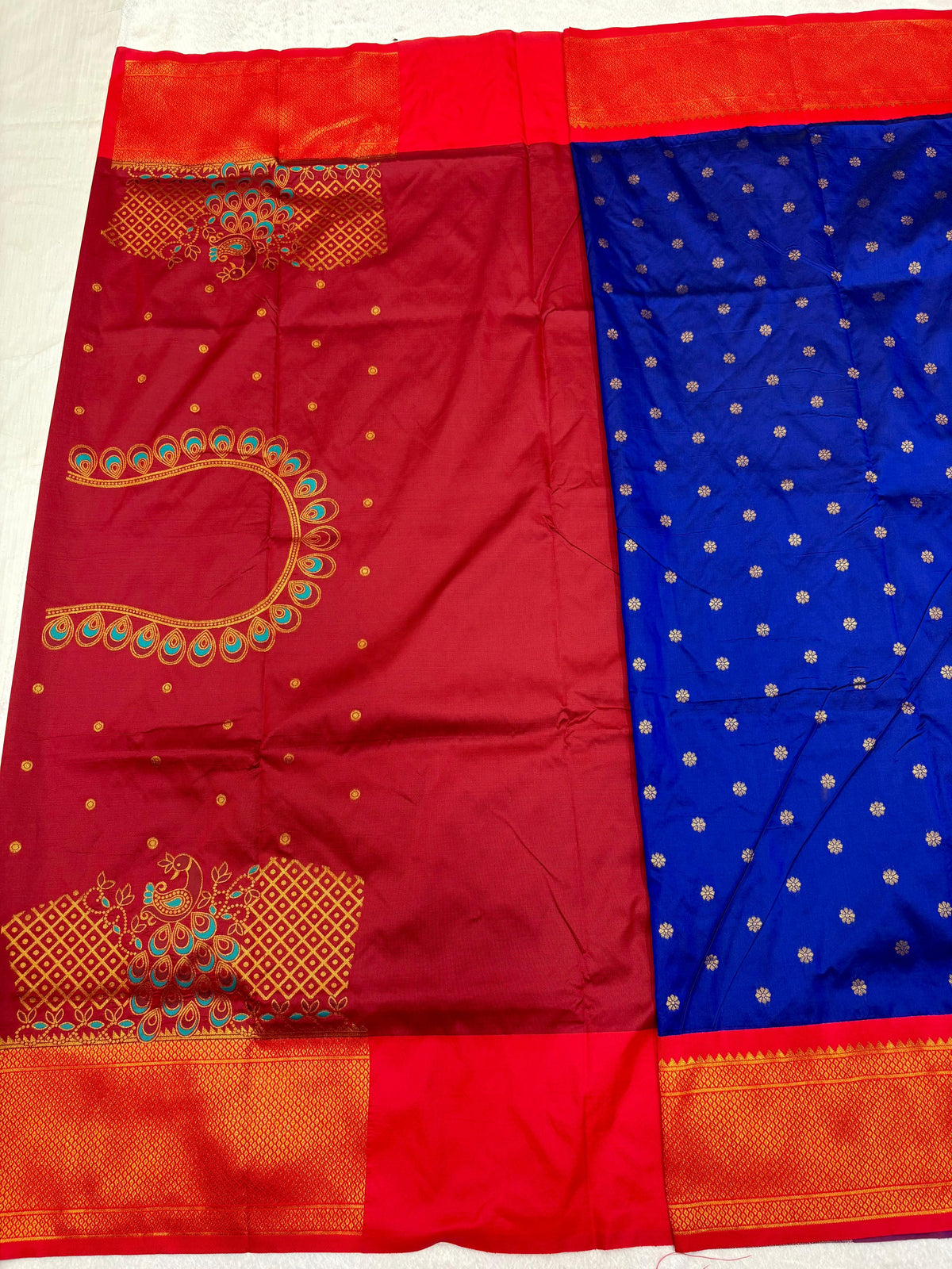 Royal Yeola Kalanjali Double Pallu Paithani Silk Saree