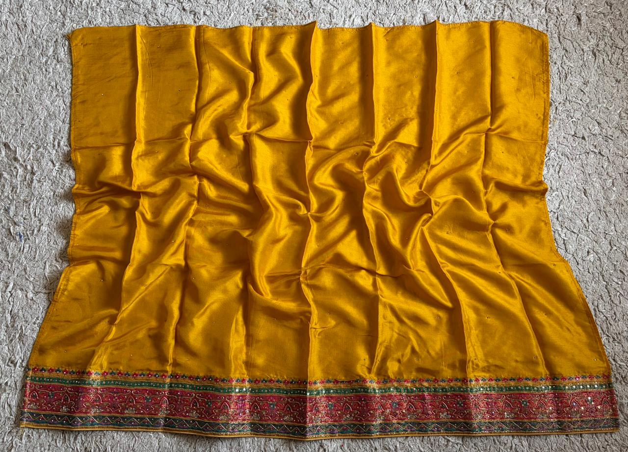 Heritage Kashmiri Pure Kani Silk Saree with Zari Weaving & Zardozi Handwork