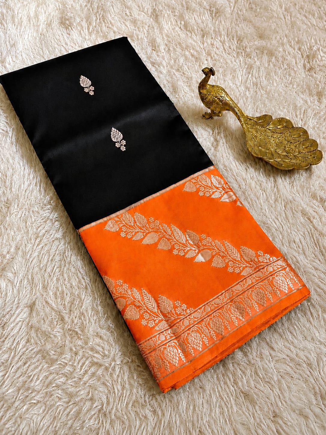 Beautiful Banaras Soft Raw Mango Silk Woven Premium Quality Saree