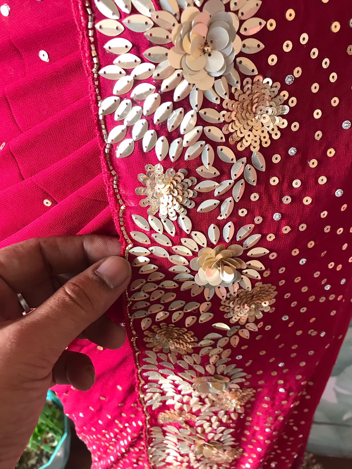 Premium Pure Georgette Silk Handwork Saree