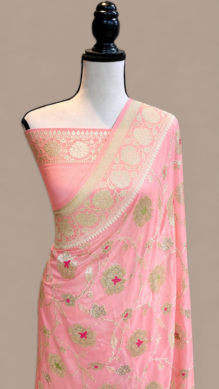 Banarasi Meendar Woven Semi Georgette Silk Saree – Timeless Elegance