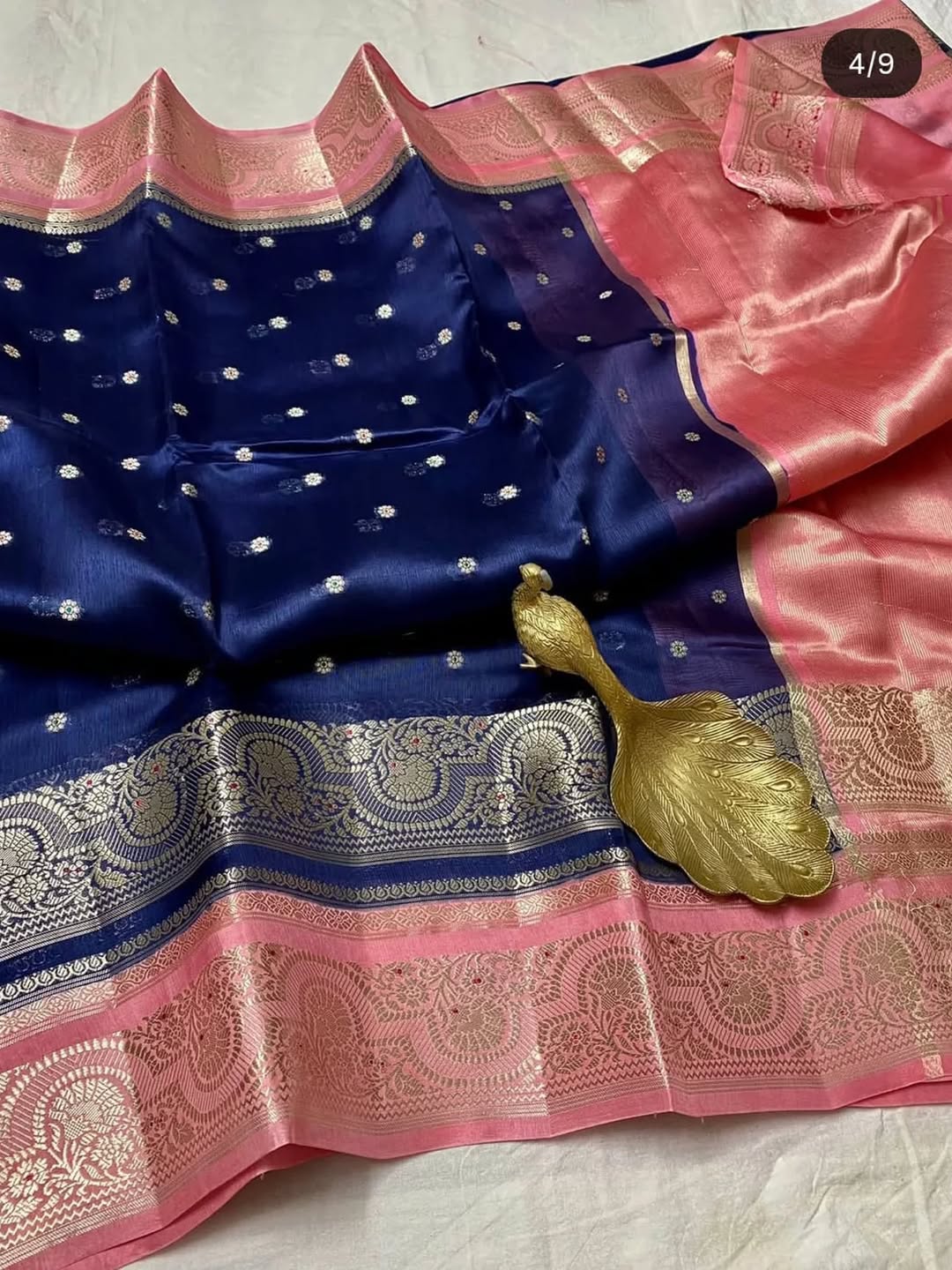 Premium Banarasi Raw Mango Silk Saree – Soft & Lightweight