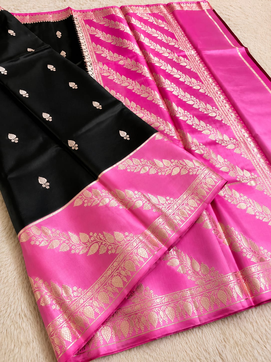 Beautiful Banaras Soft Raw Mango Silk Woven Premium Quality Saree