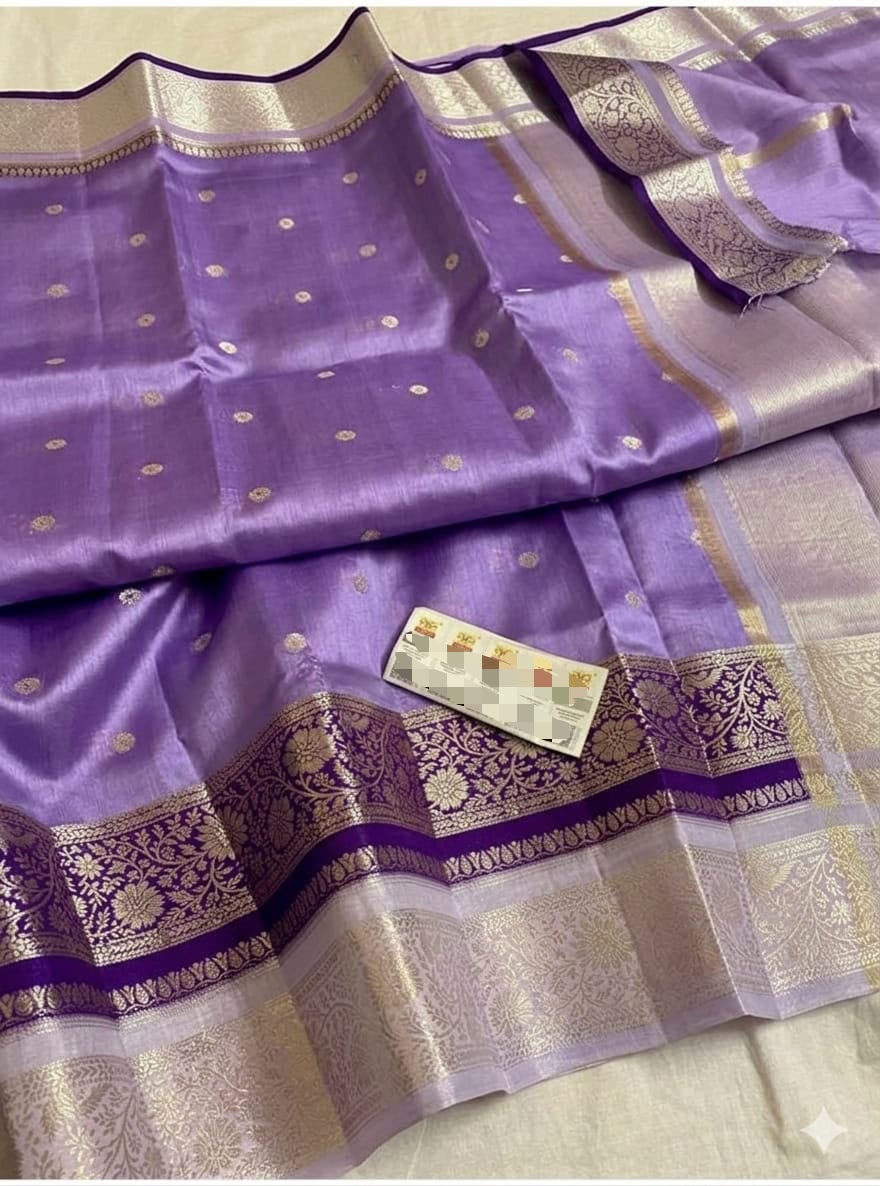 Premium Banarasi Raw Mango Silk Saree – Soft & Lightweight
