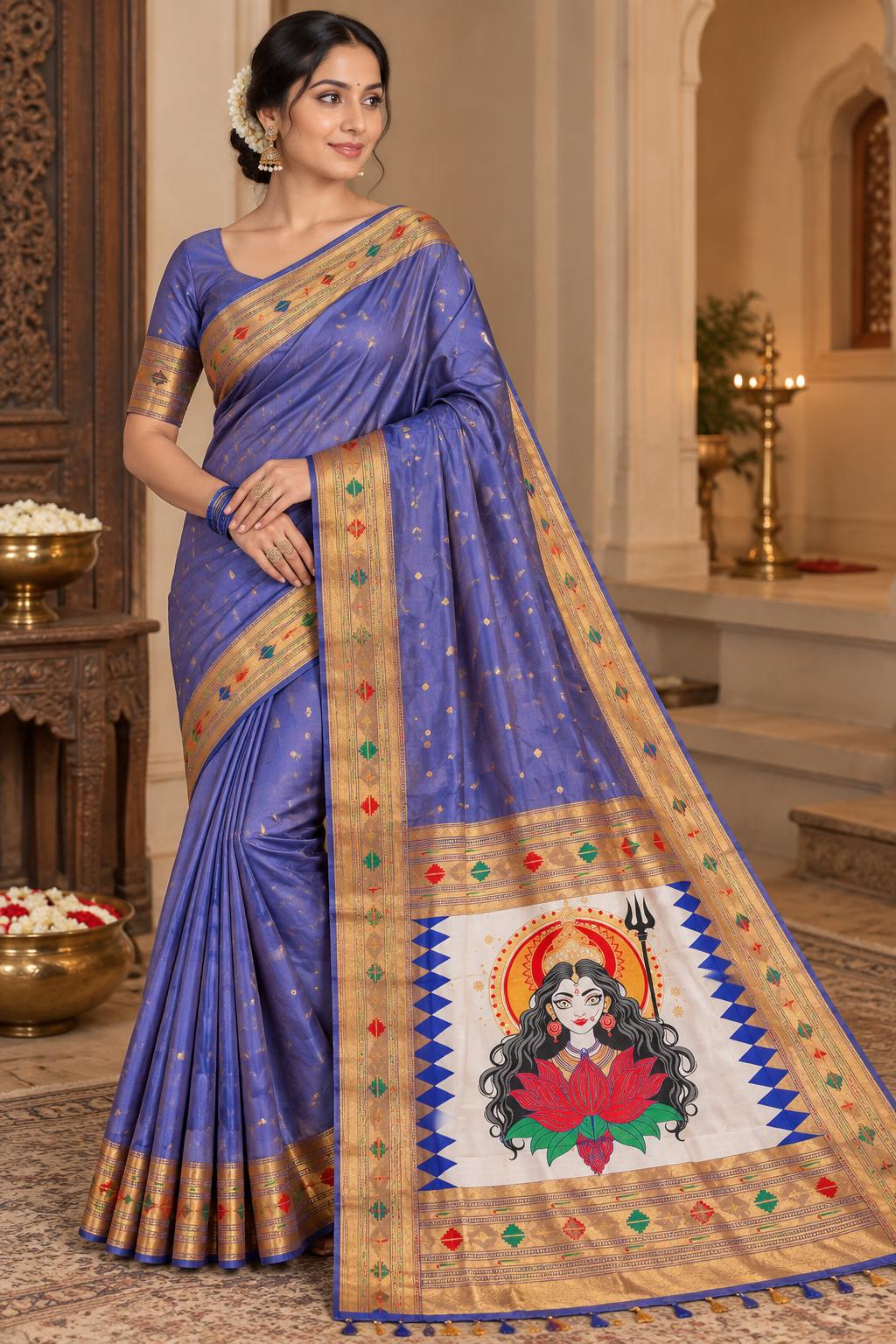 Adi Shakti Paithani – Premium Katan Silk Saree