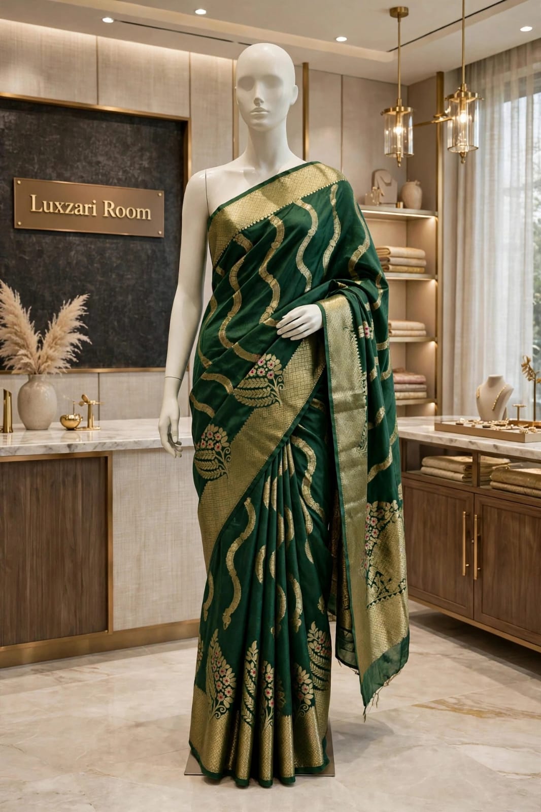 Banarasi Soft Raw Mango Silk Woven Sarees