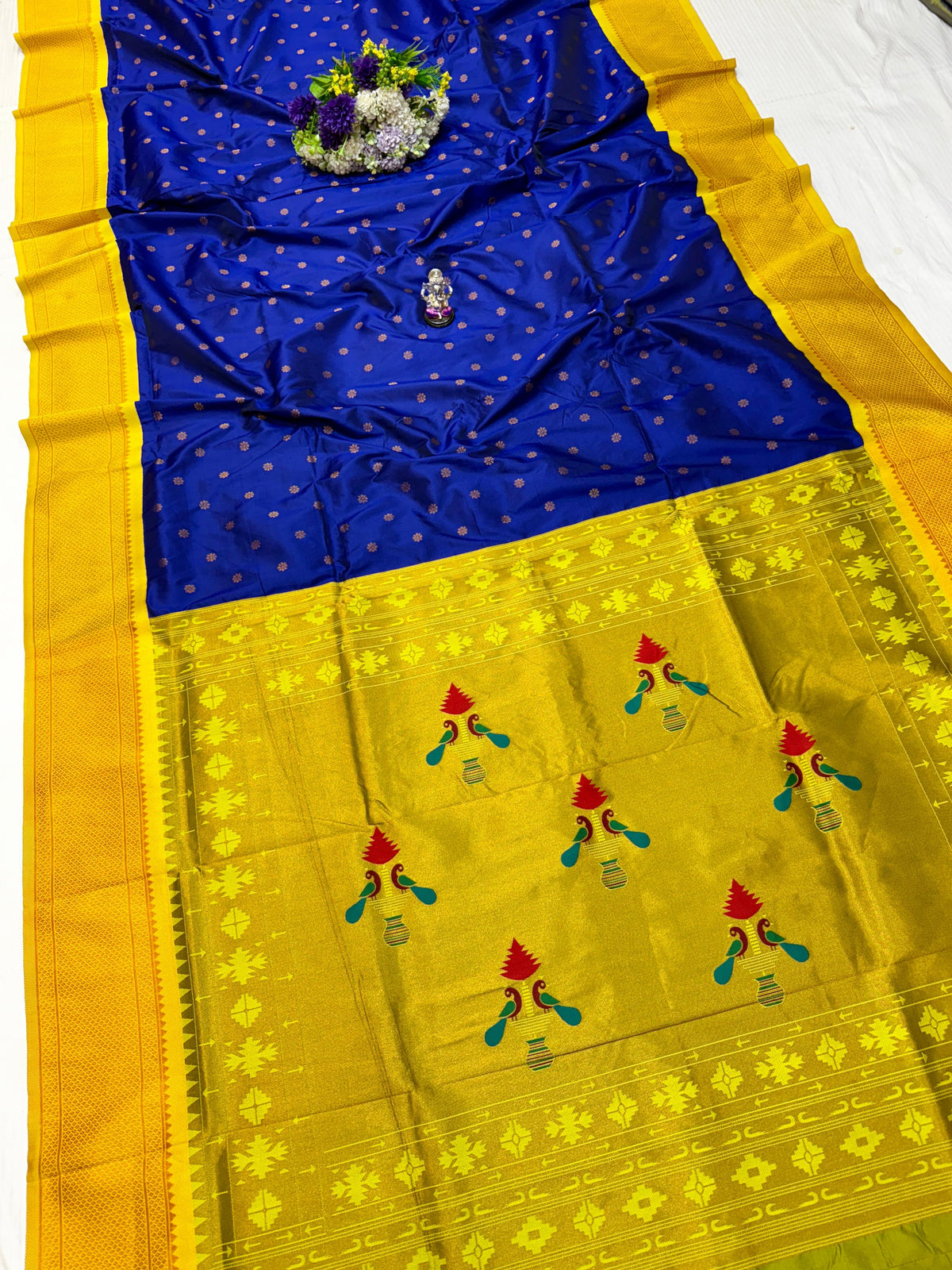 Royal Yeola Kalanjali Double Pallu Paithani Silk Saree