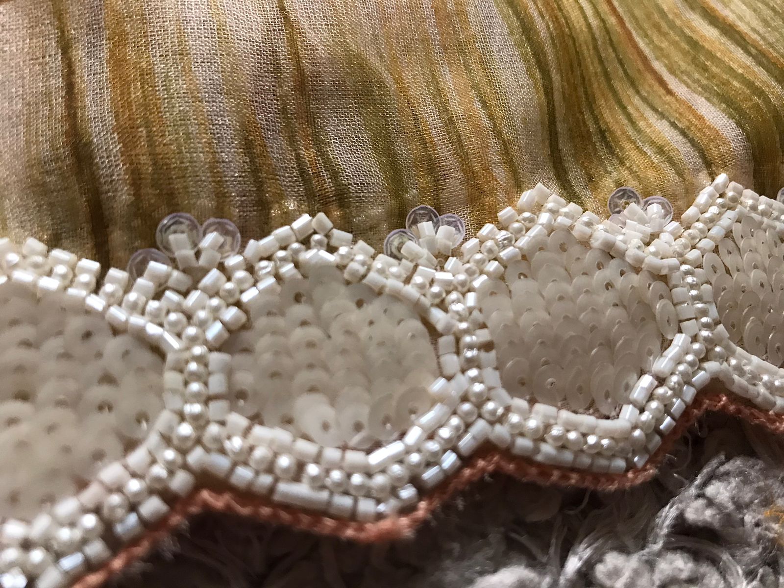 Soft Organza Silk Handpainted & Handwork Saree