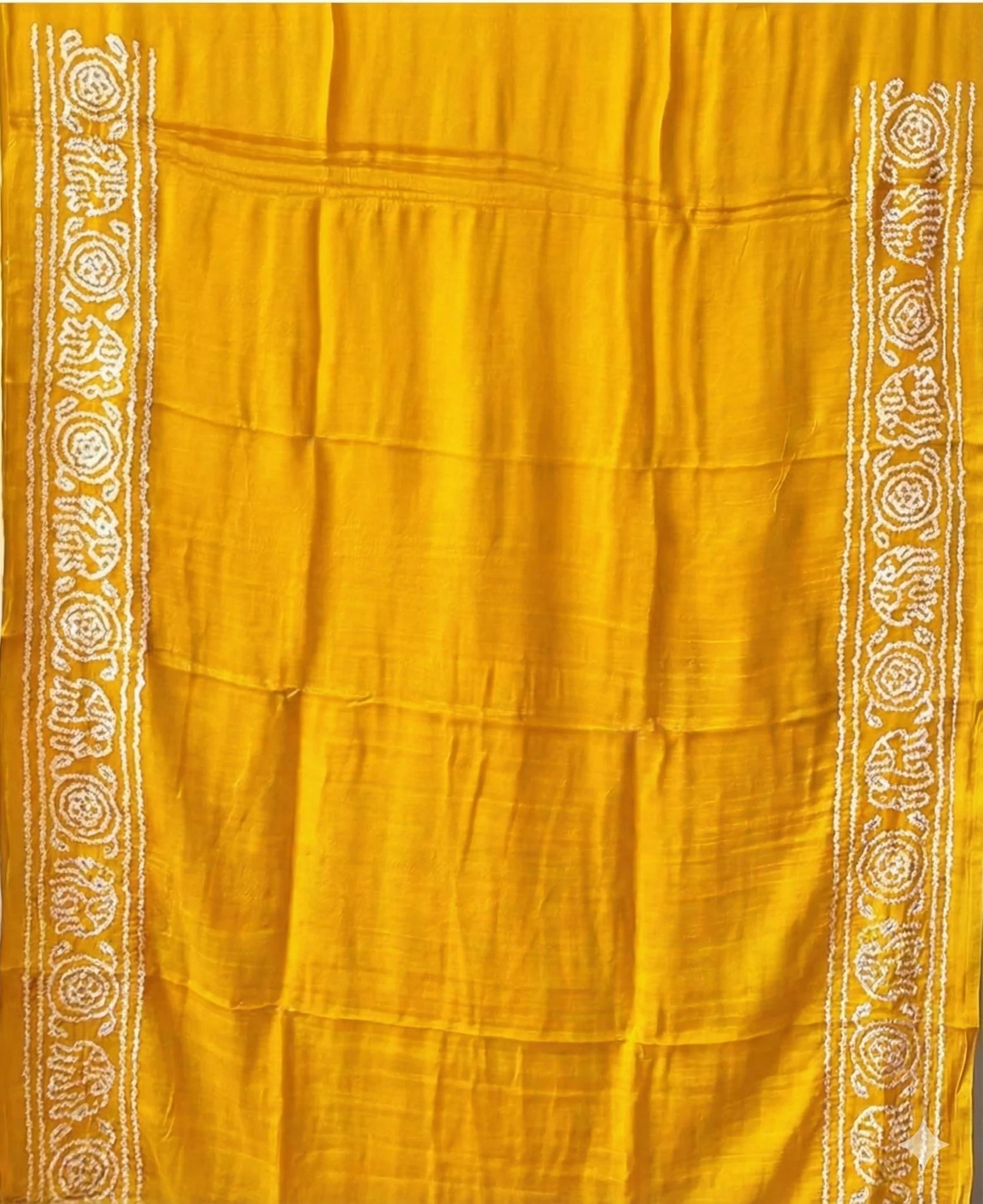 Timeless Grace – Mustard & Forest Green Pure Gajji Silk Saree