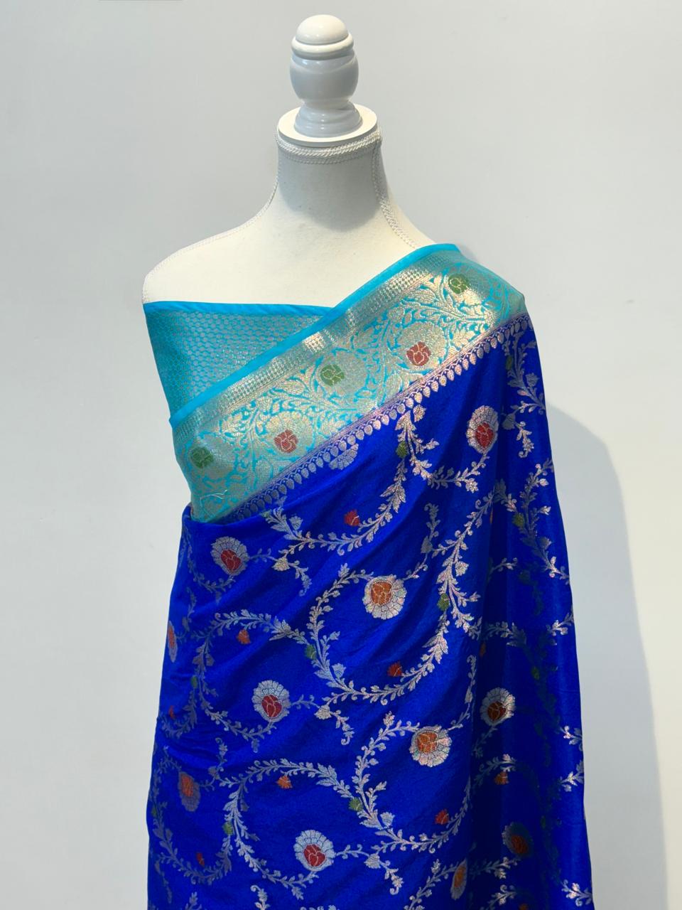 BEAUTIFUL BANARAS SOFT MEENAKARI JAAL WOVEN CHINIYA KATAN SILK PREMIUM QUALITY SAREES