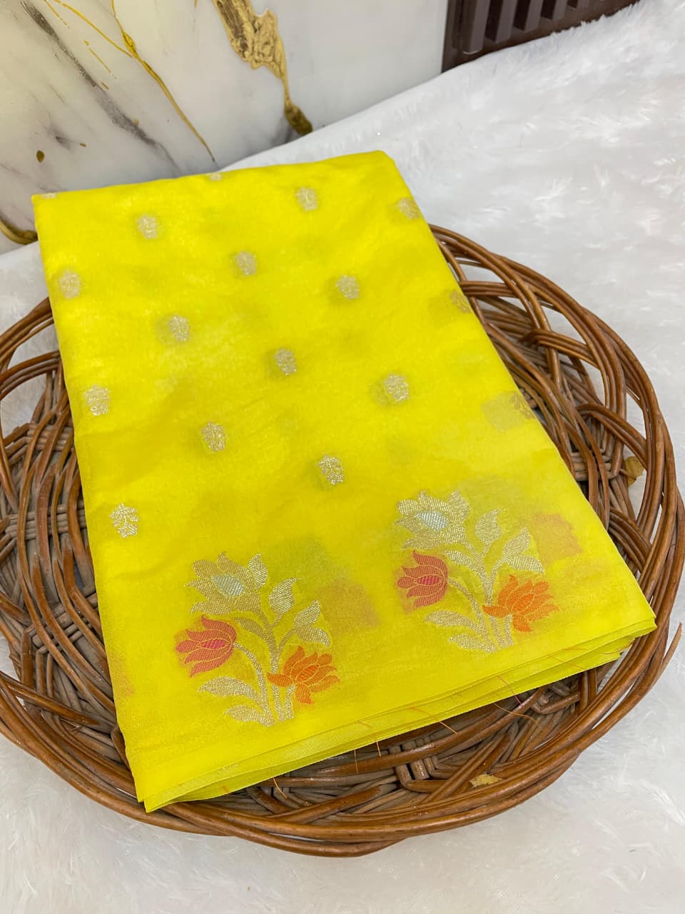 Banarasi exclusive Dyeble RAW MANGO Silk Saree