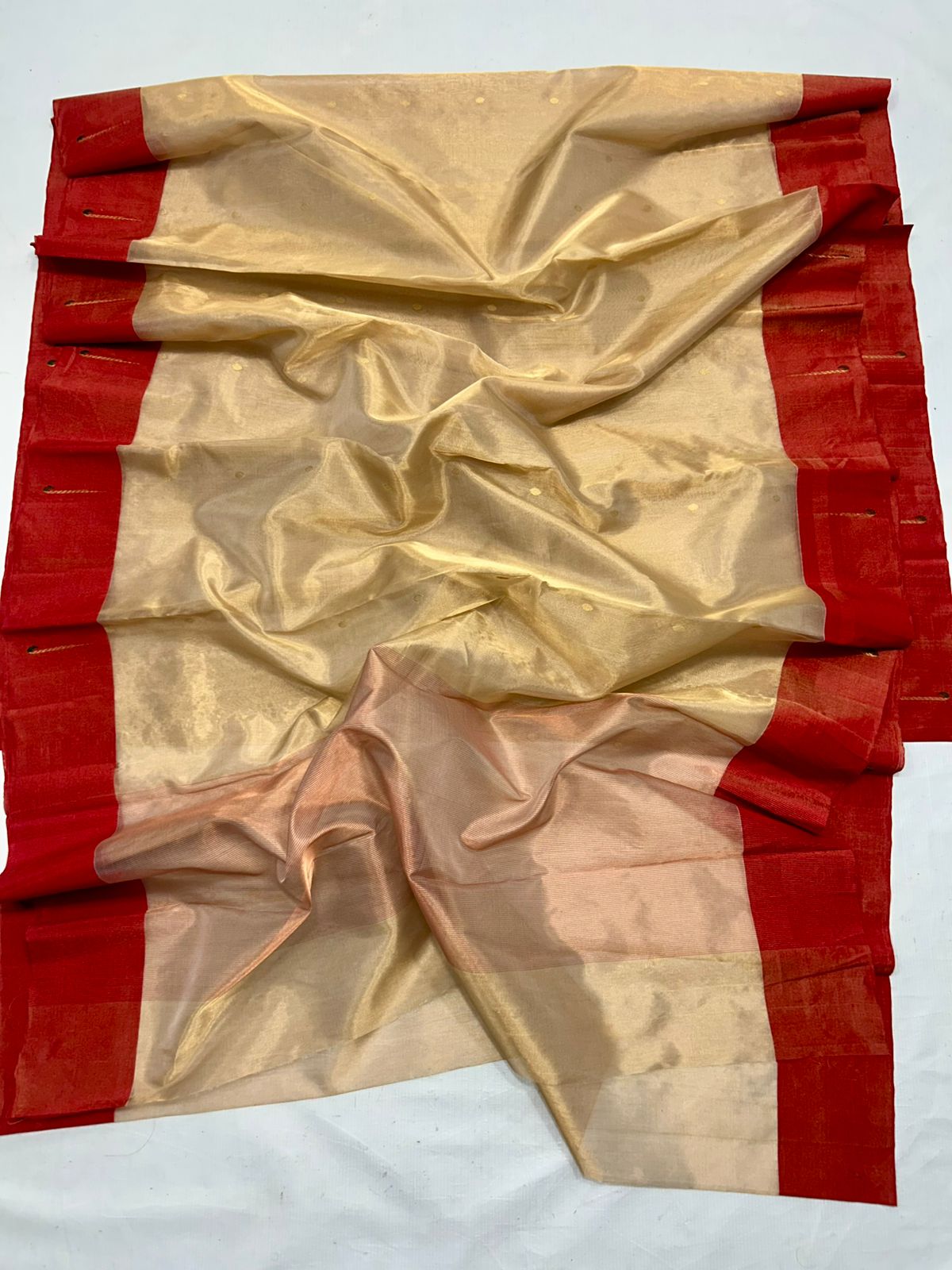 Zari Weaving Tissue Chanderi Handloom Silk Saree