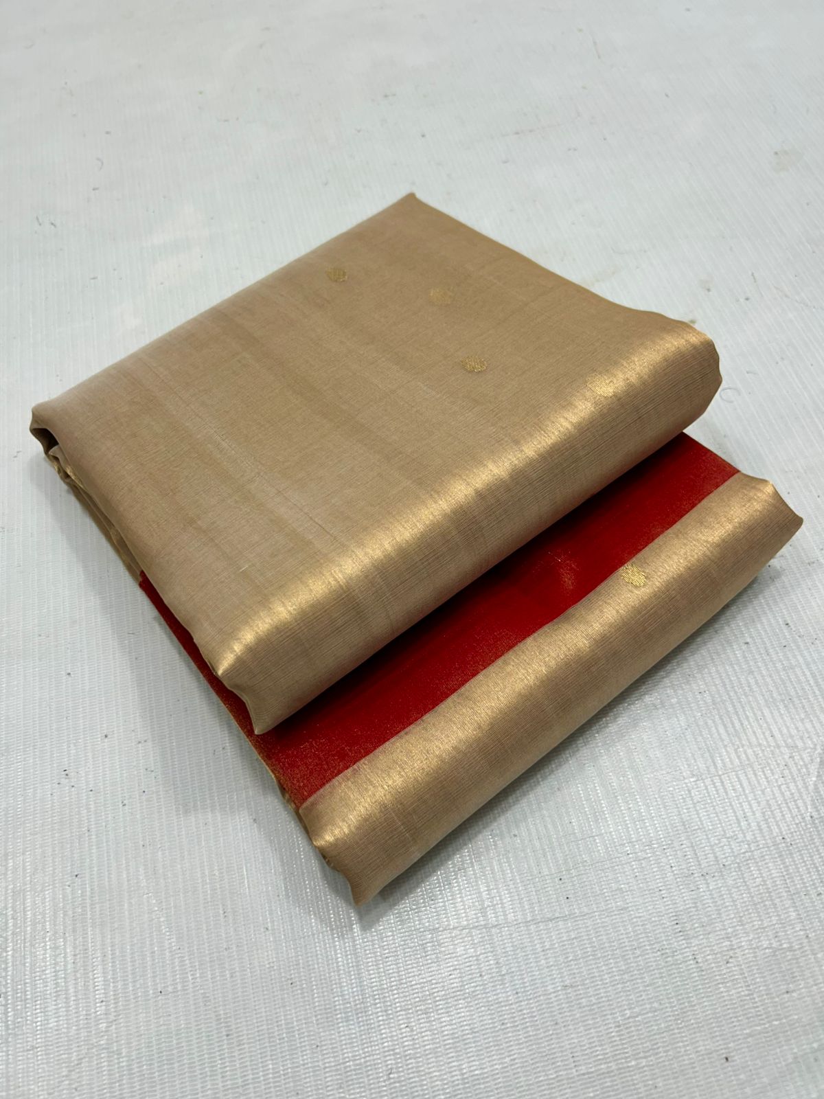 Zari Weaving Tissue Chanderi Handloom Silk Saree