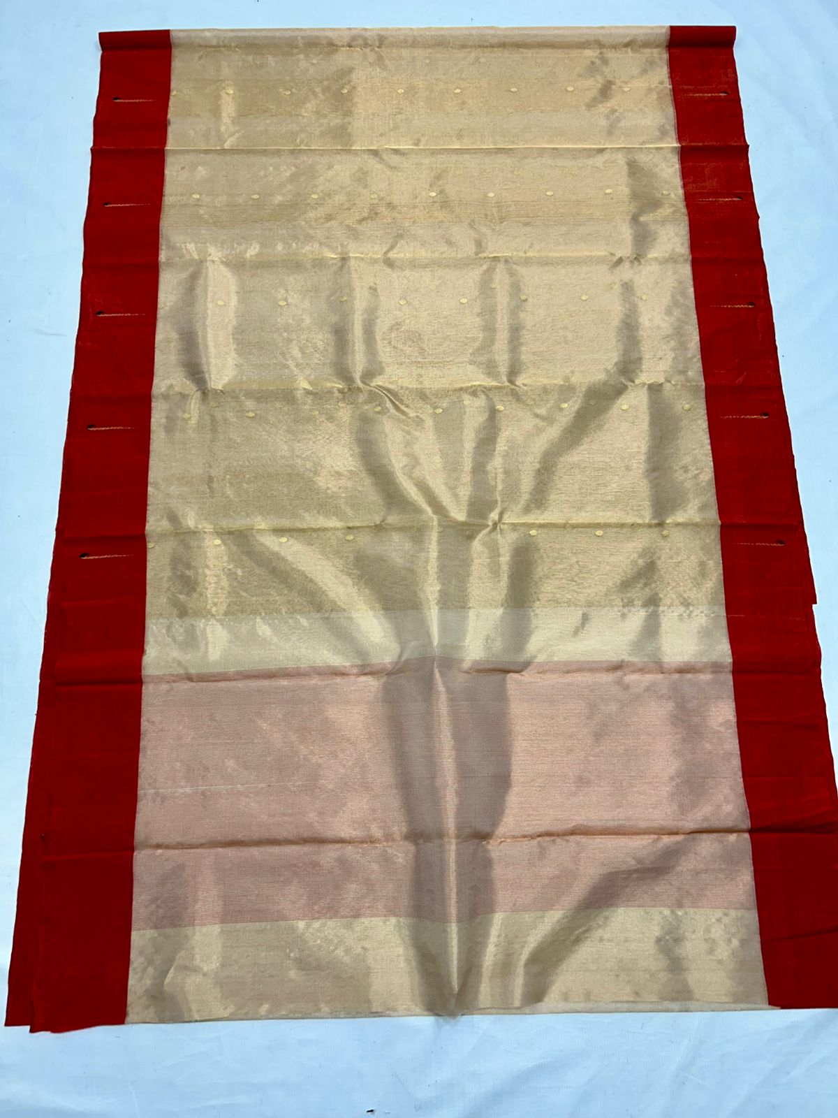 Zari Weaving Tissue Chanderi Handloom Silk Saree