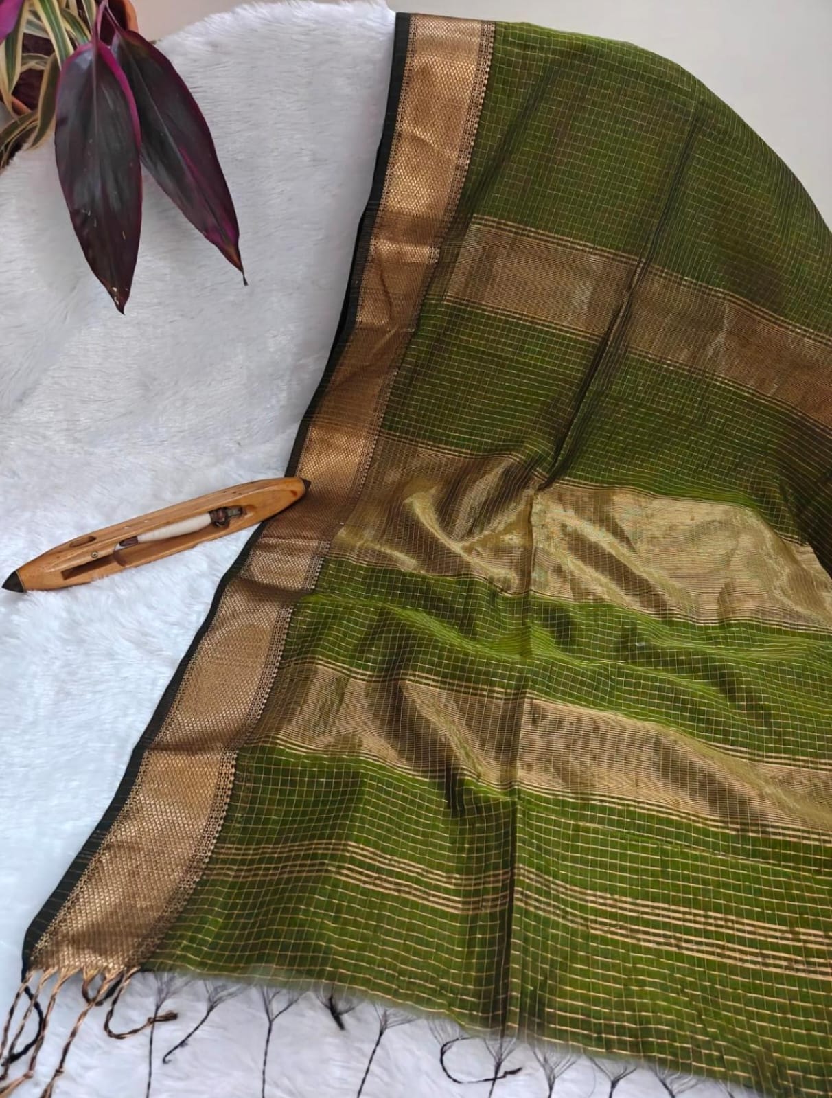 MAHESHWARI HANDLOOM SILK BY COTTON SAREE
