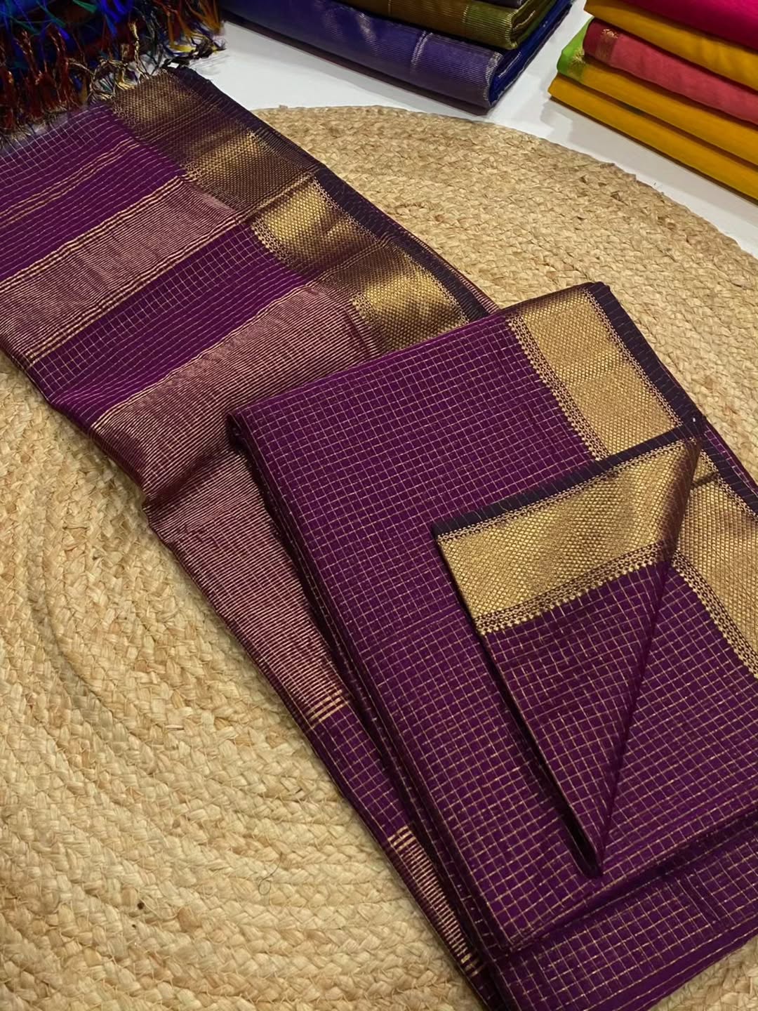 MAHESHWARI HANDLOOM SILK BY COTTON SAREE