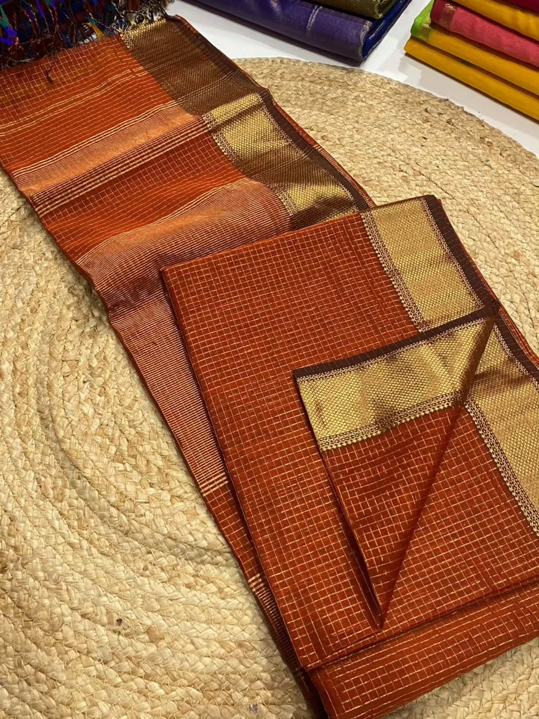 MAHESHWARI HANDLOOM SILK BY COTTON SAREE