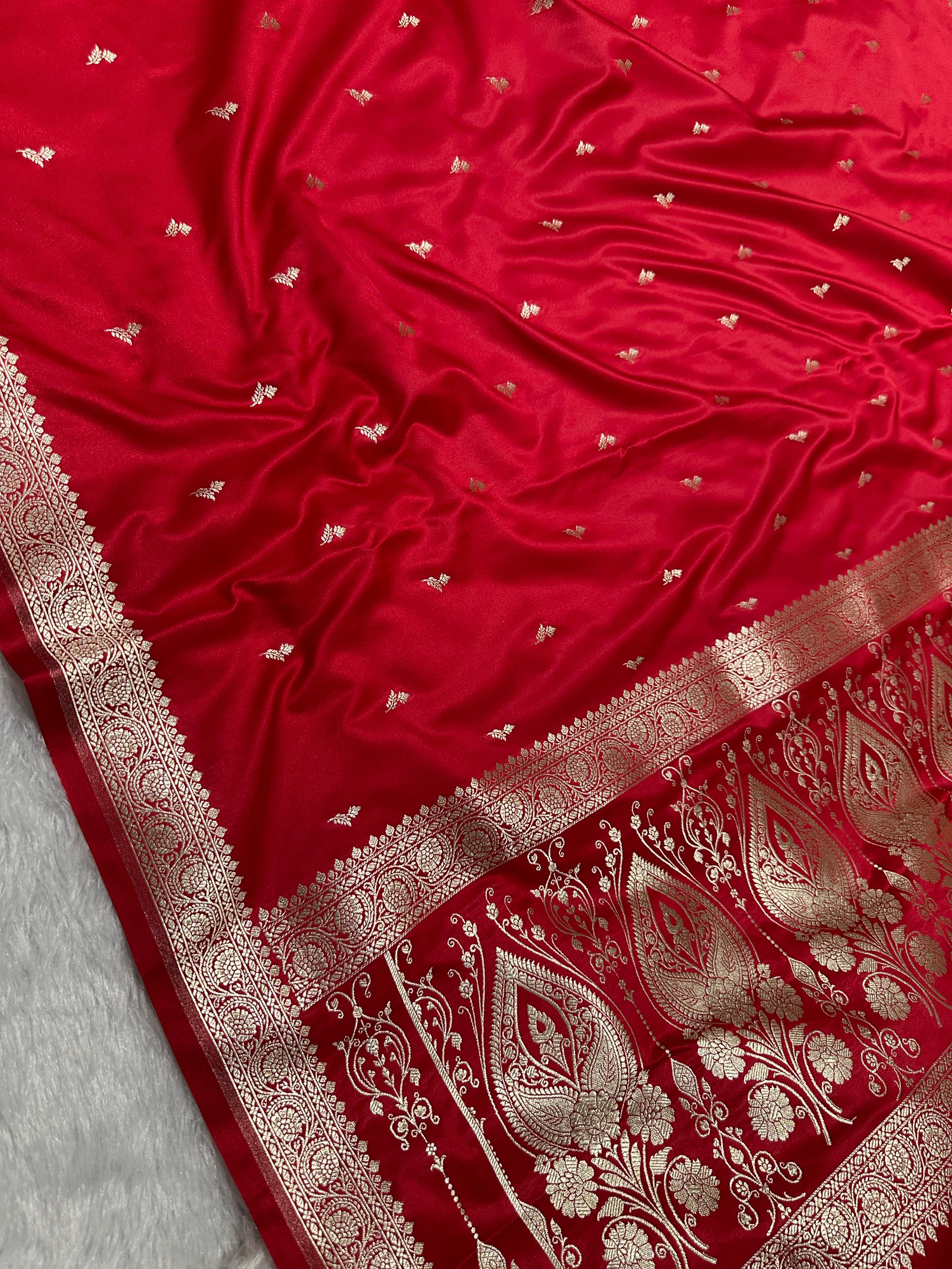 BANARASI HANDLOOM  VERY HIGH QUALITY PURE MASHRU SILK BEAUTIFUL SAREES