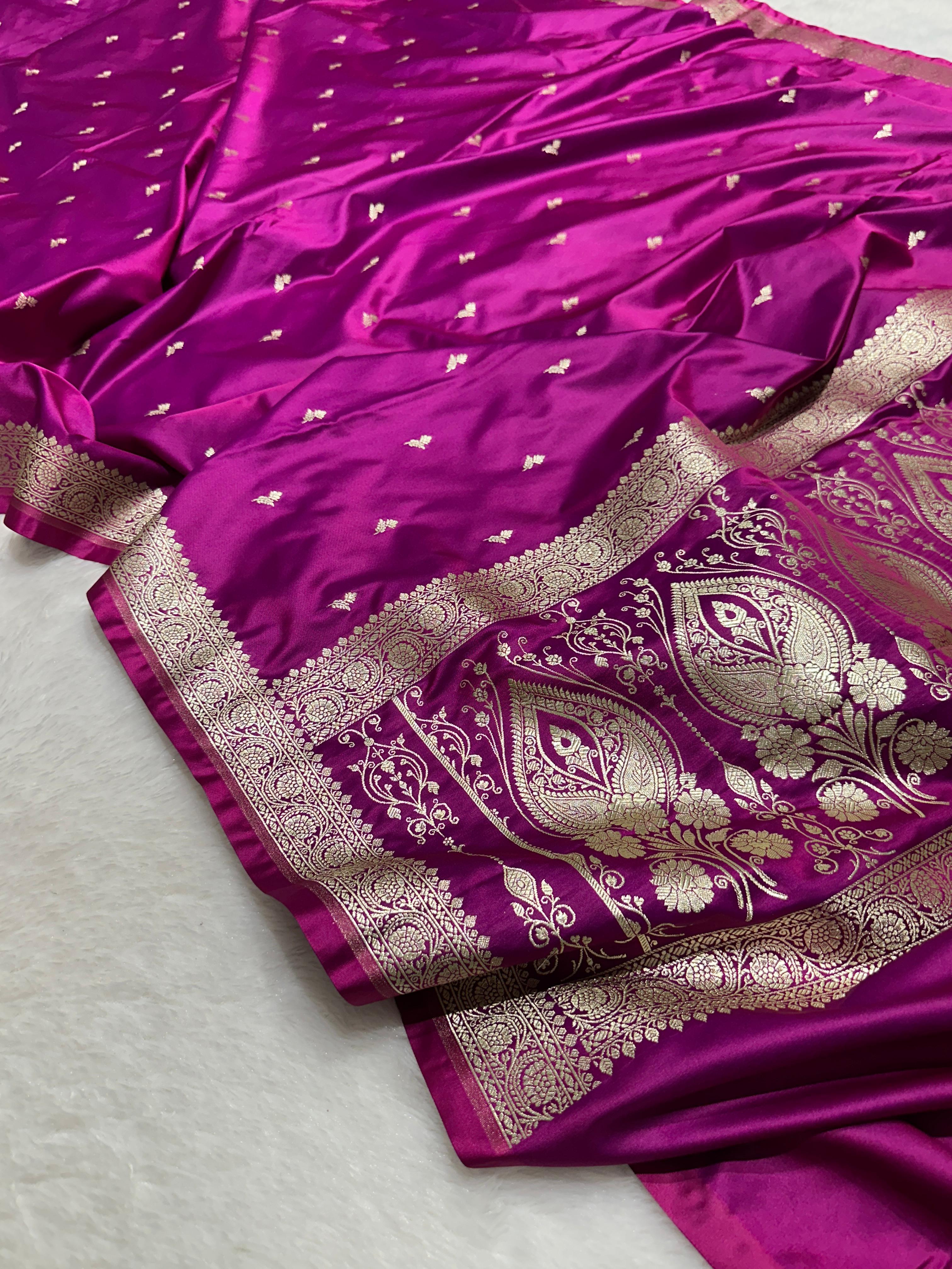 BANARASI HANDLOOM  VERY HIGH QUALITY PURE MASHRU SILK BEAUTIFUL SAREES