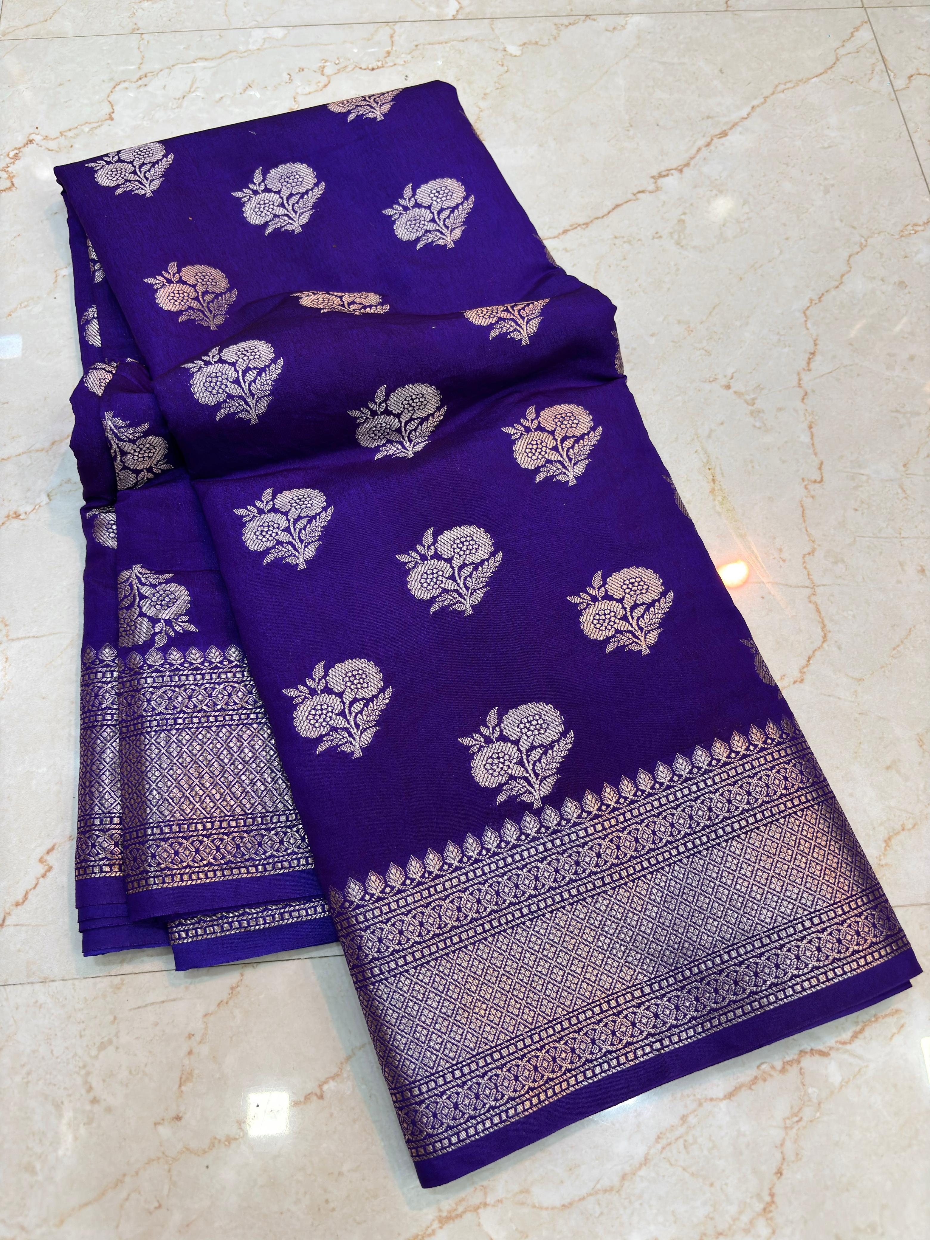 BEAUTIFUL BANARAS SOFT RAW MANGO SILK WOVEN PREMIUM QUALITY SAREES
