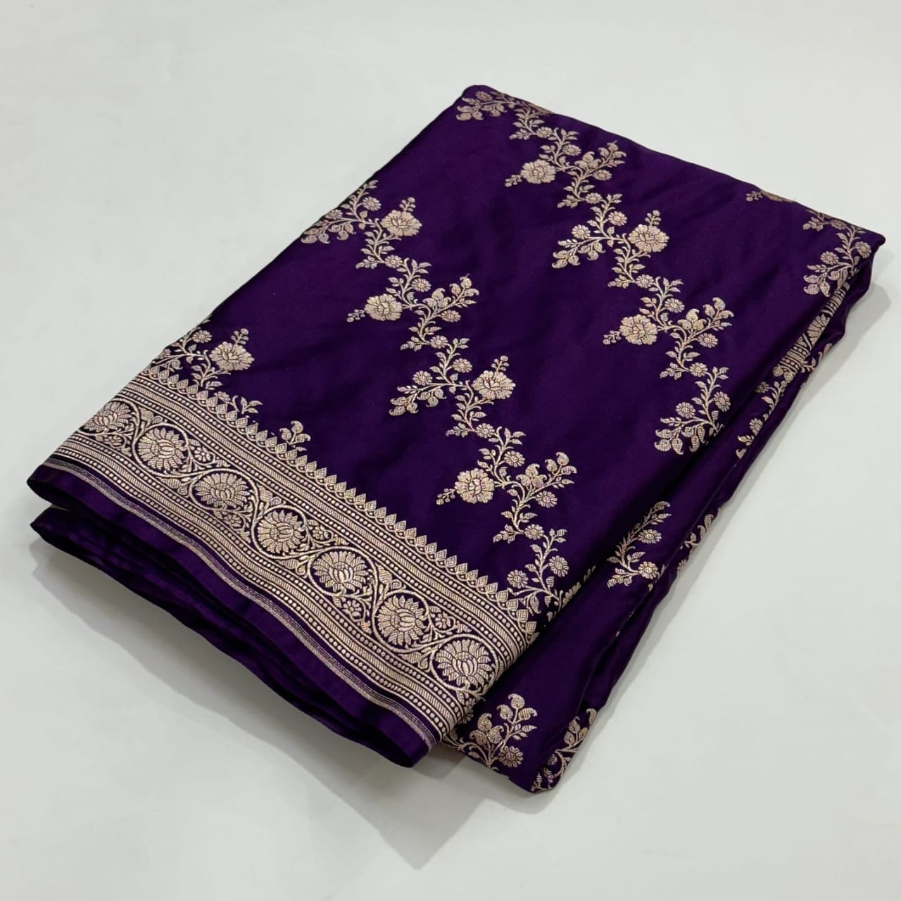 BANARASI HANDLOOM MASHROO SILK BEAUTIFUL HAND DARDOZI WORK TRADITIONAL SAREE
