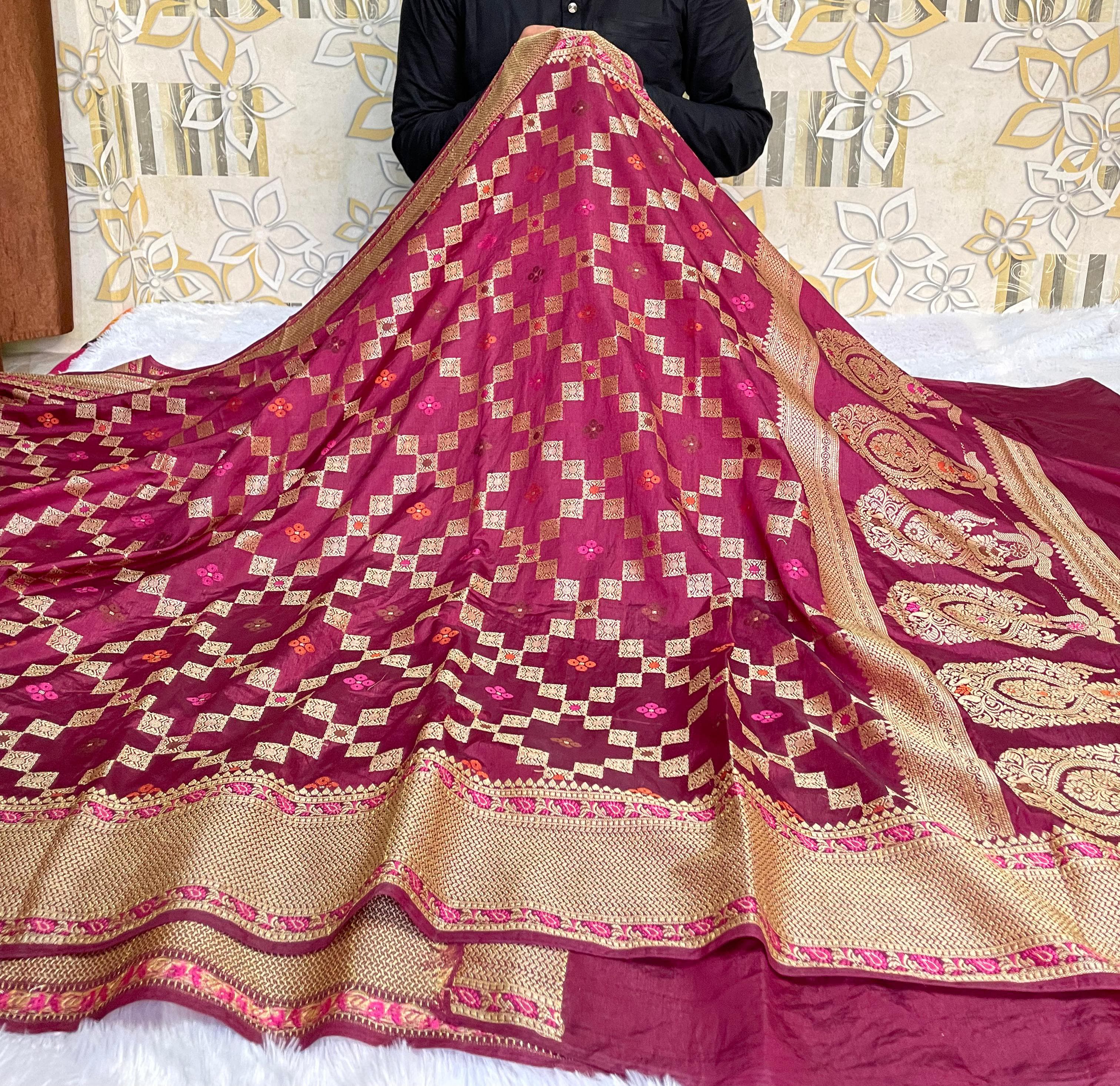Beautiful Banarasi Soft Raw Mango Katan Silk Saree