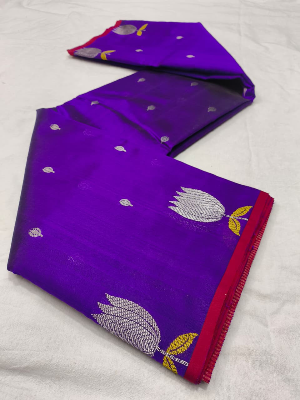 Chanderi Handloom Saree with Ghani Butte Minakari Work
