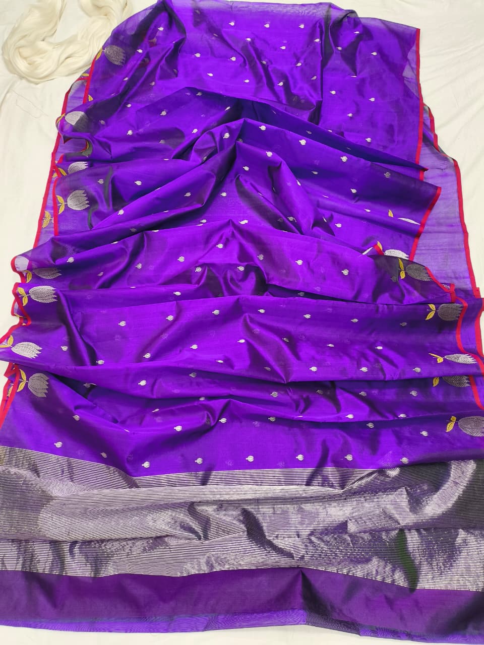 Chanderi Handloom Saree with Ghani Butte Minakari Work