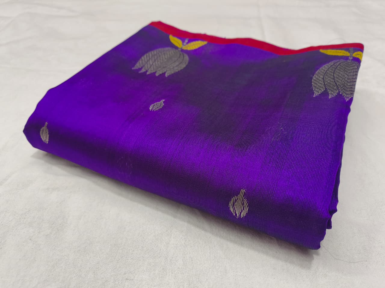 Chanderi Handloom Saree with Ghani Butte Minakari Work