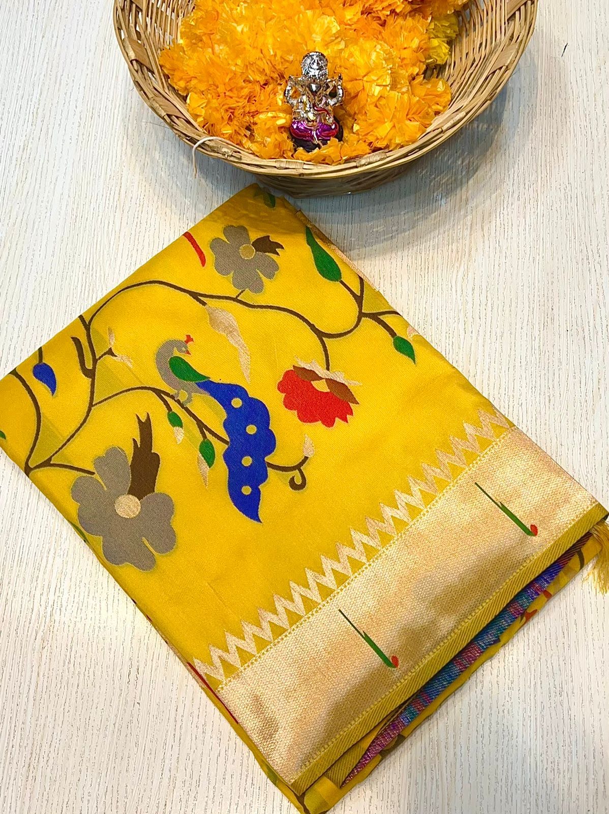 Heritage Loom – Soft Silk Brocade Paithani Saree