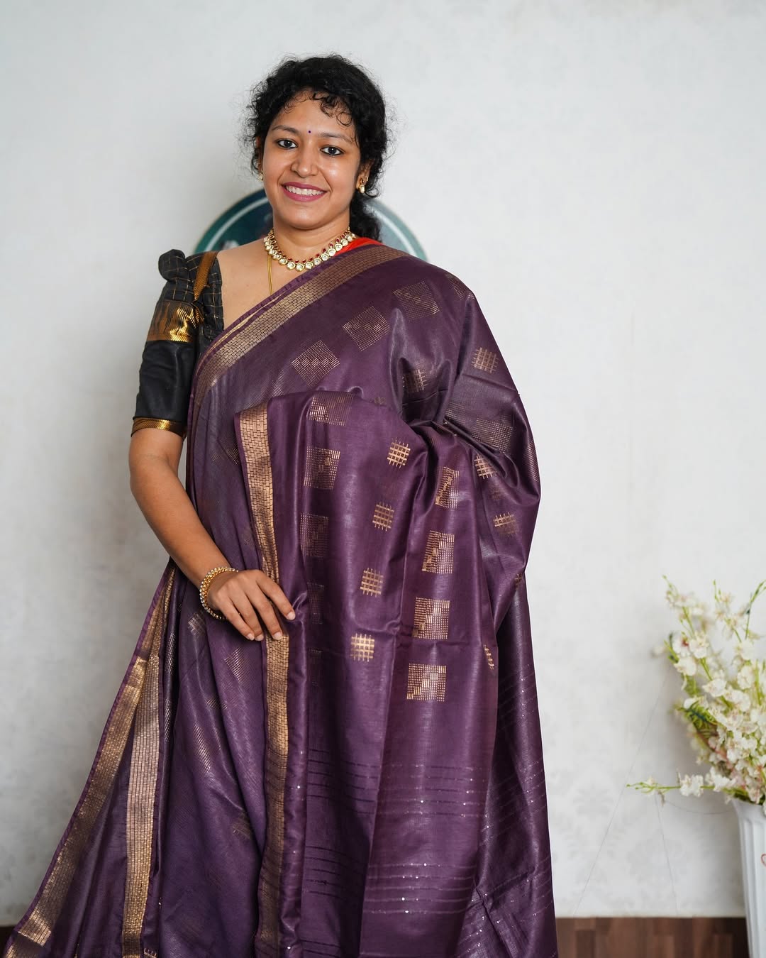 Elegant Charm – Kota Viscose/Semi Silk Saree with Boota Design