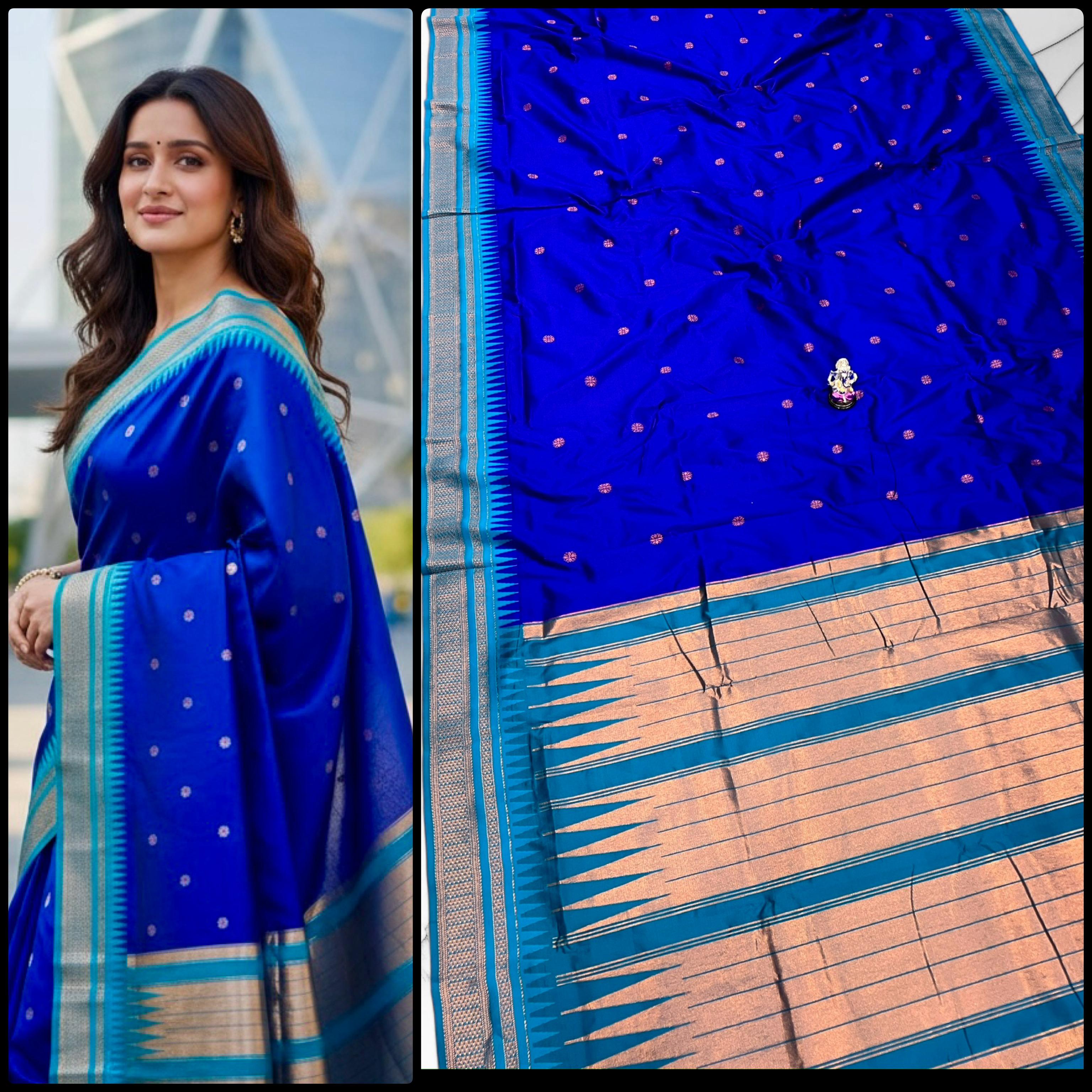 Half Silk Irkal Paithani – Grace in Every Drape